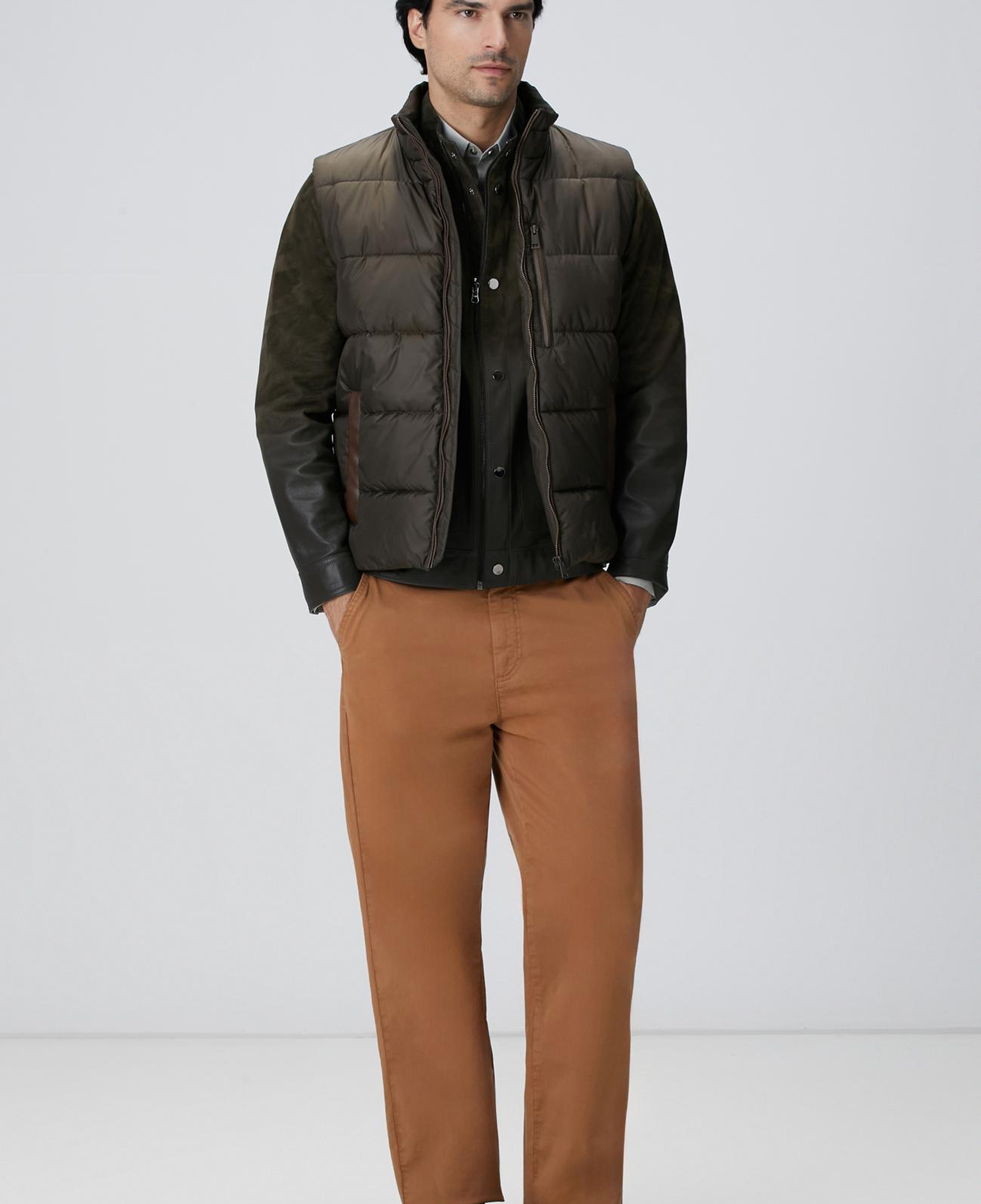 Network Erkek Haki Casual Yelek