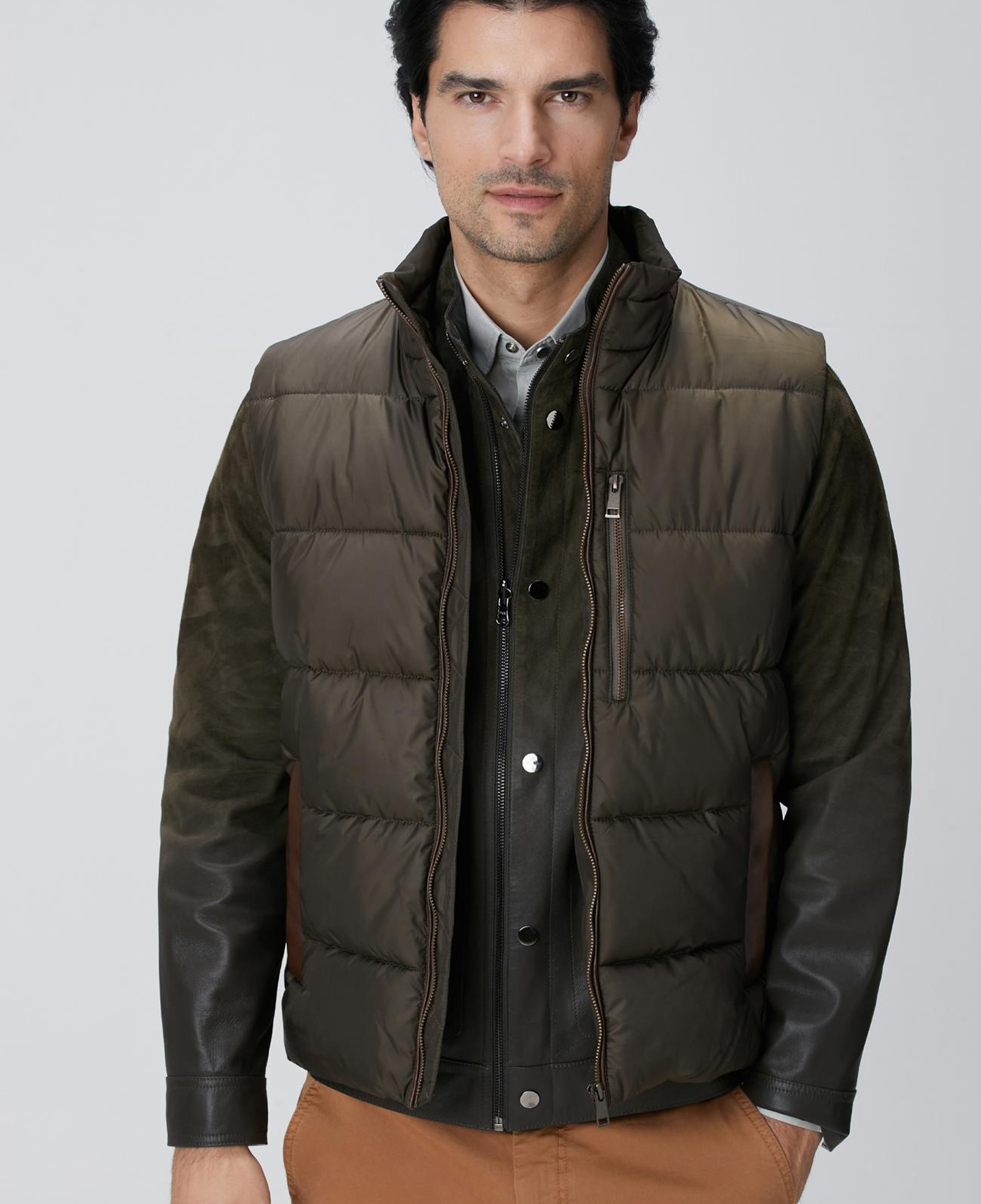 Network Erkek Haki Casual Yelek