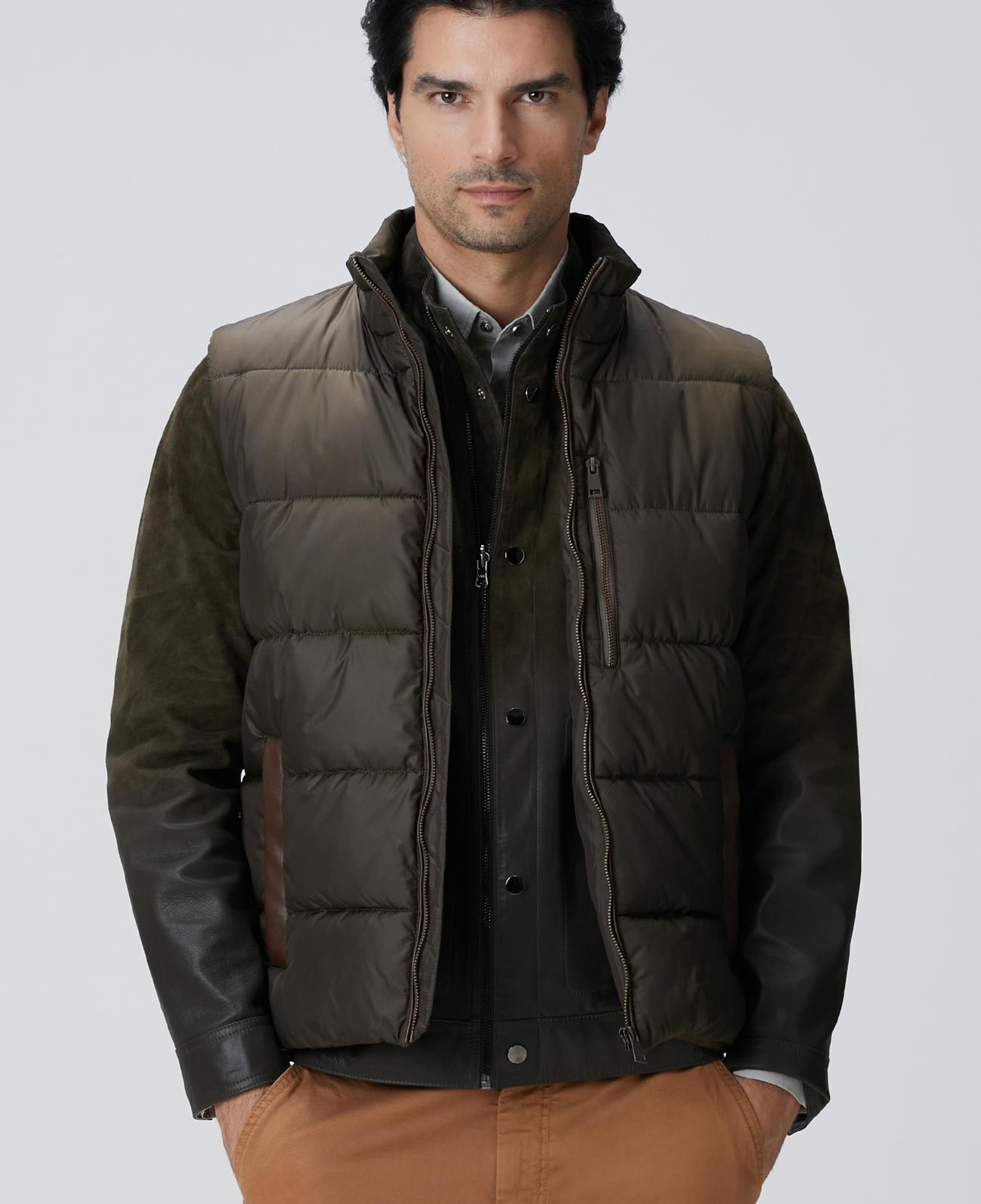 Network Erkek Haki Casual Yelek