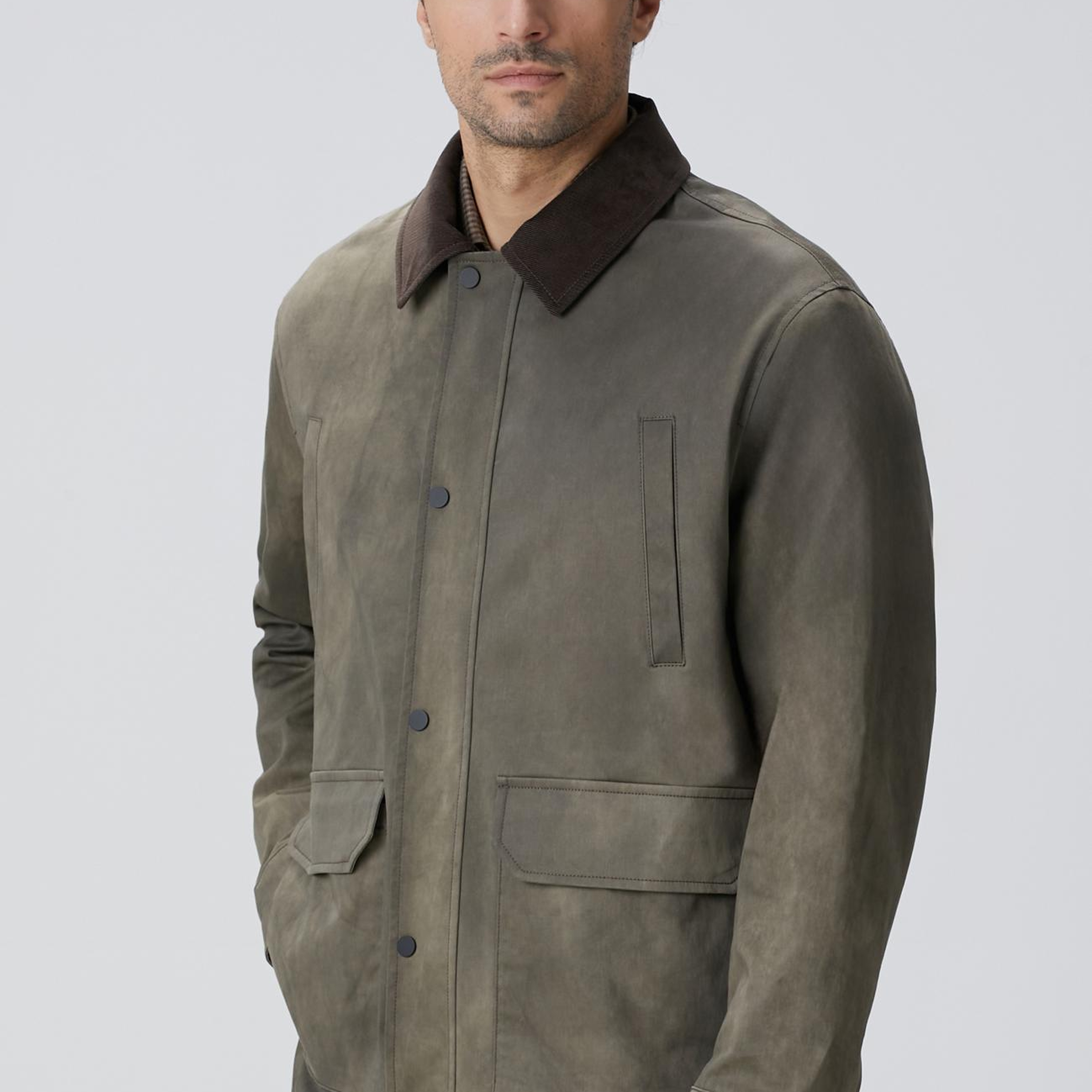 Network Erkek Haki Batik Desenli Coat Ceket