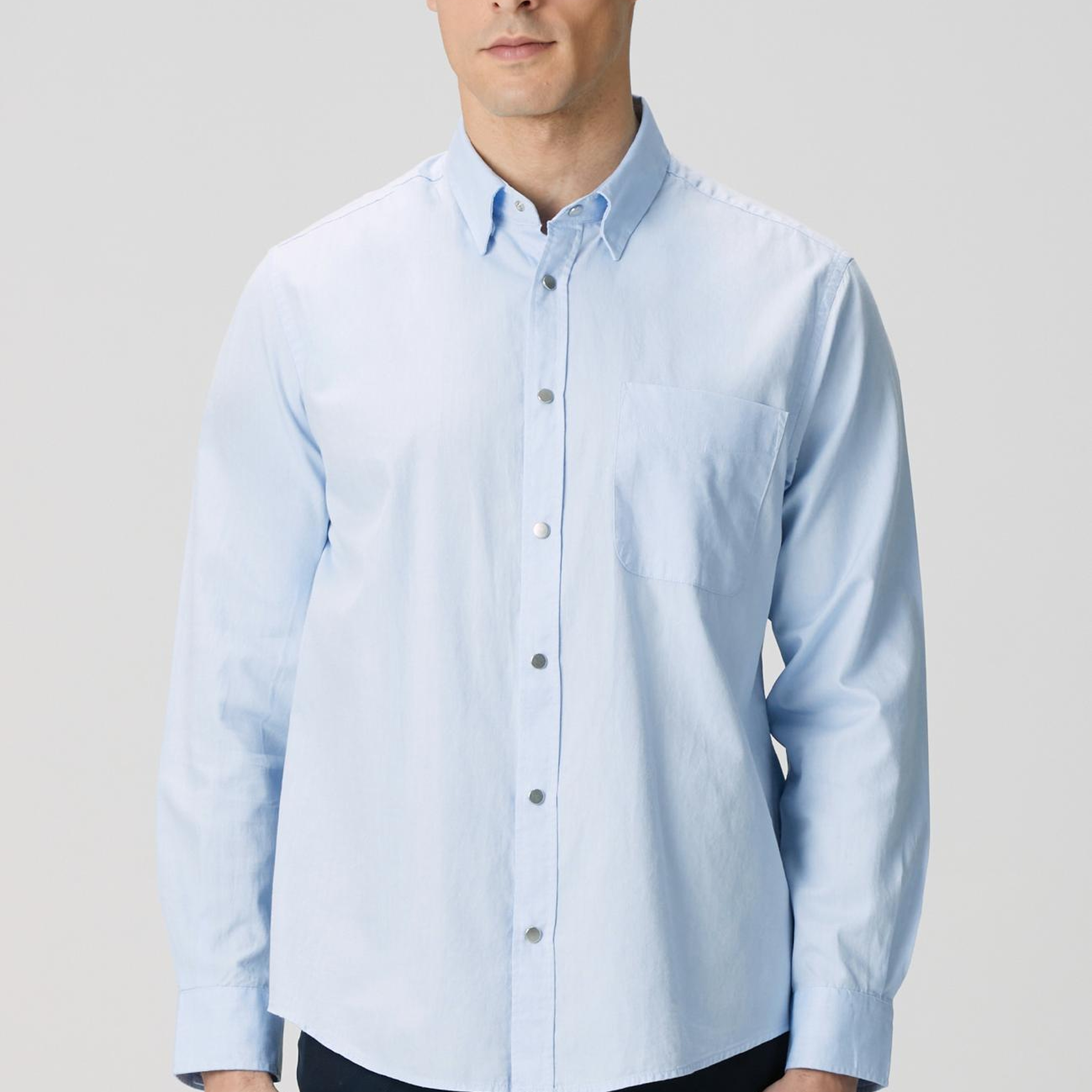 Network Erkek Mavi Oxford Gömlek