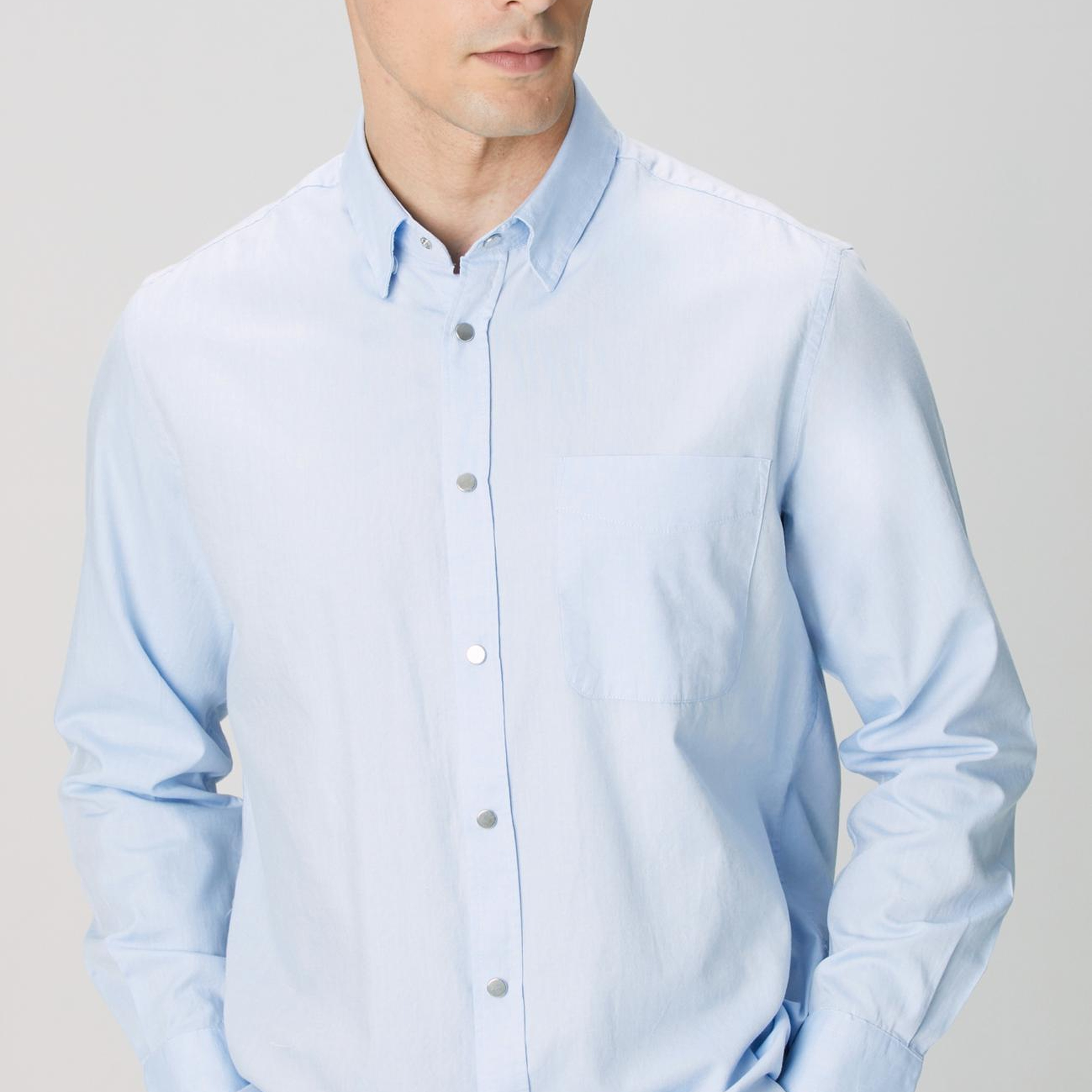 Network Erkek Mavi Oxford Gömlek