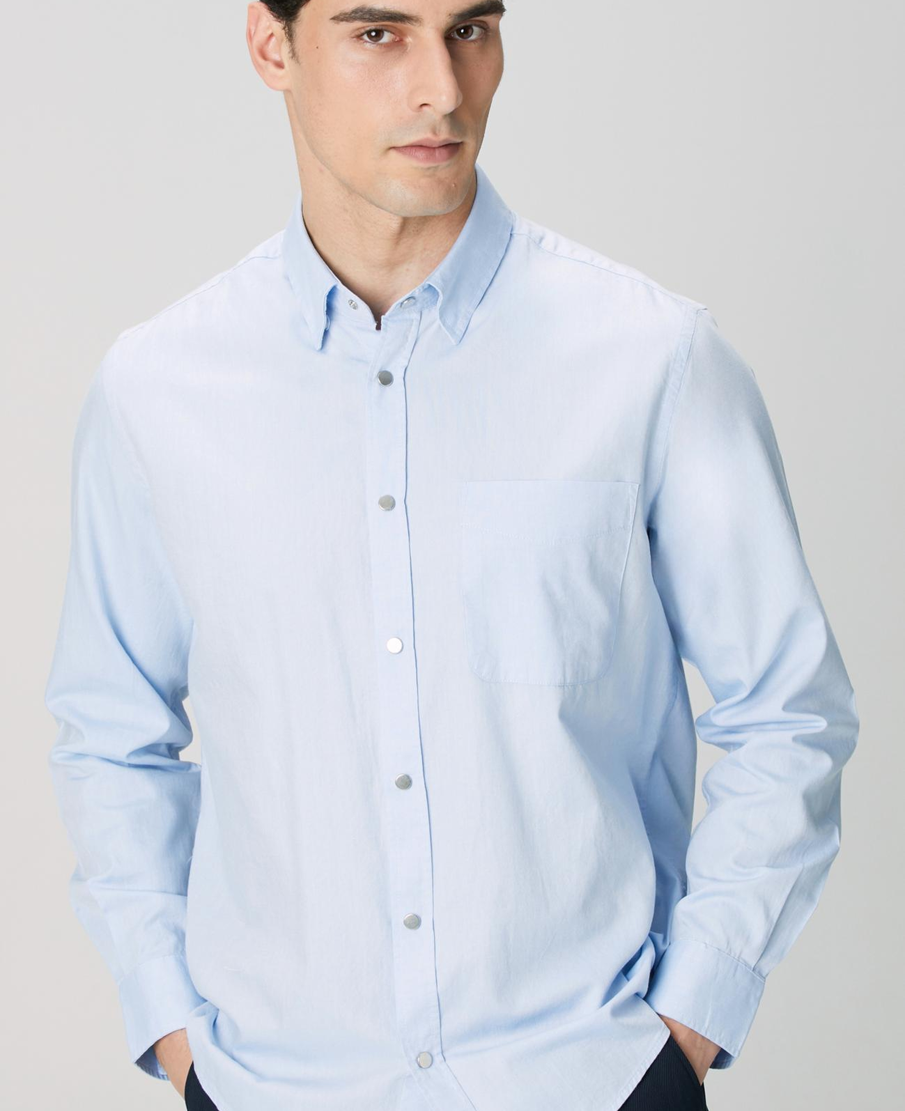 Network Erkek Mavi Oxford Gömlek