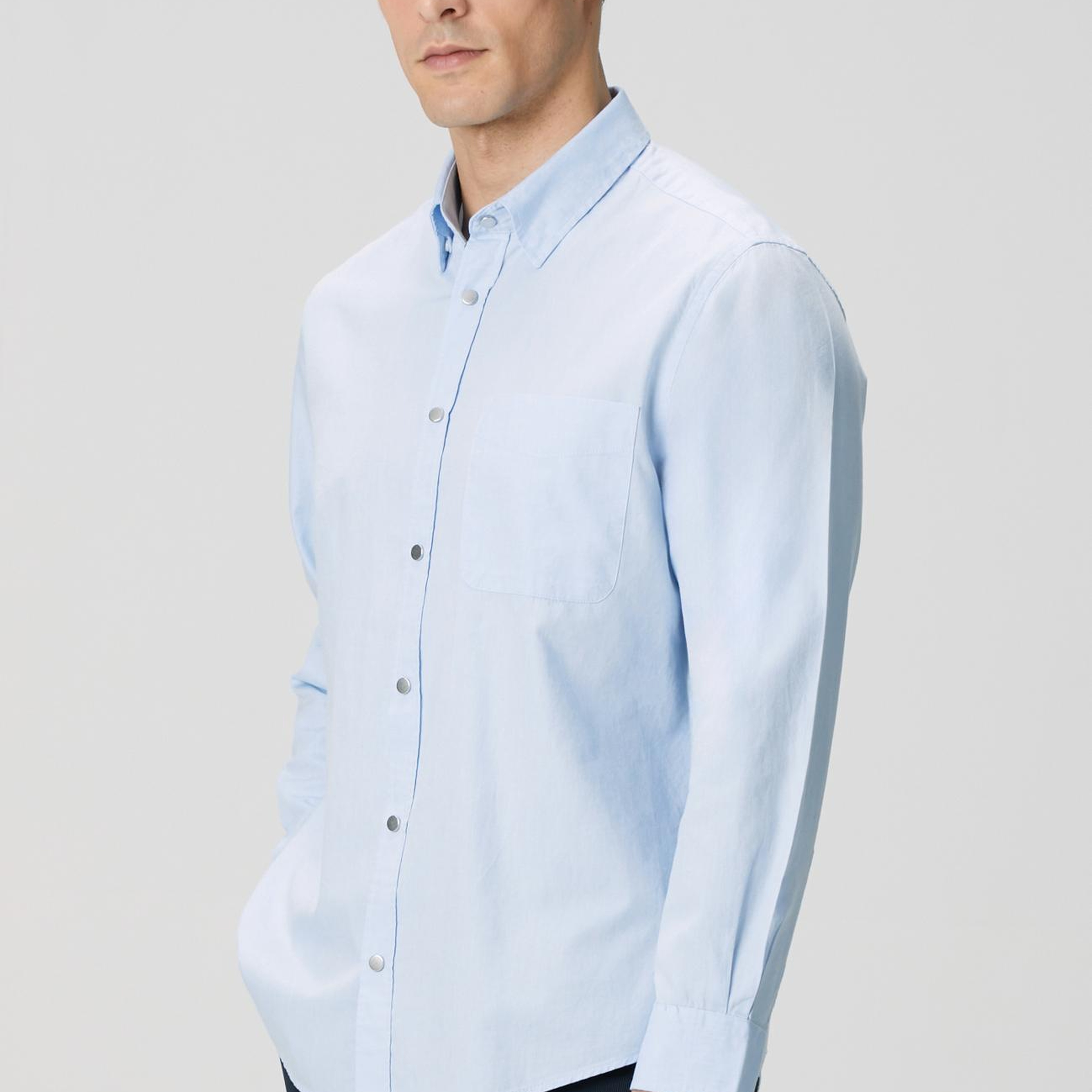 Network Erkek Mavi Oxford Gömlek