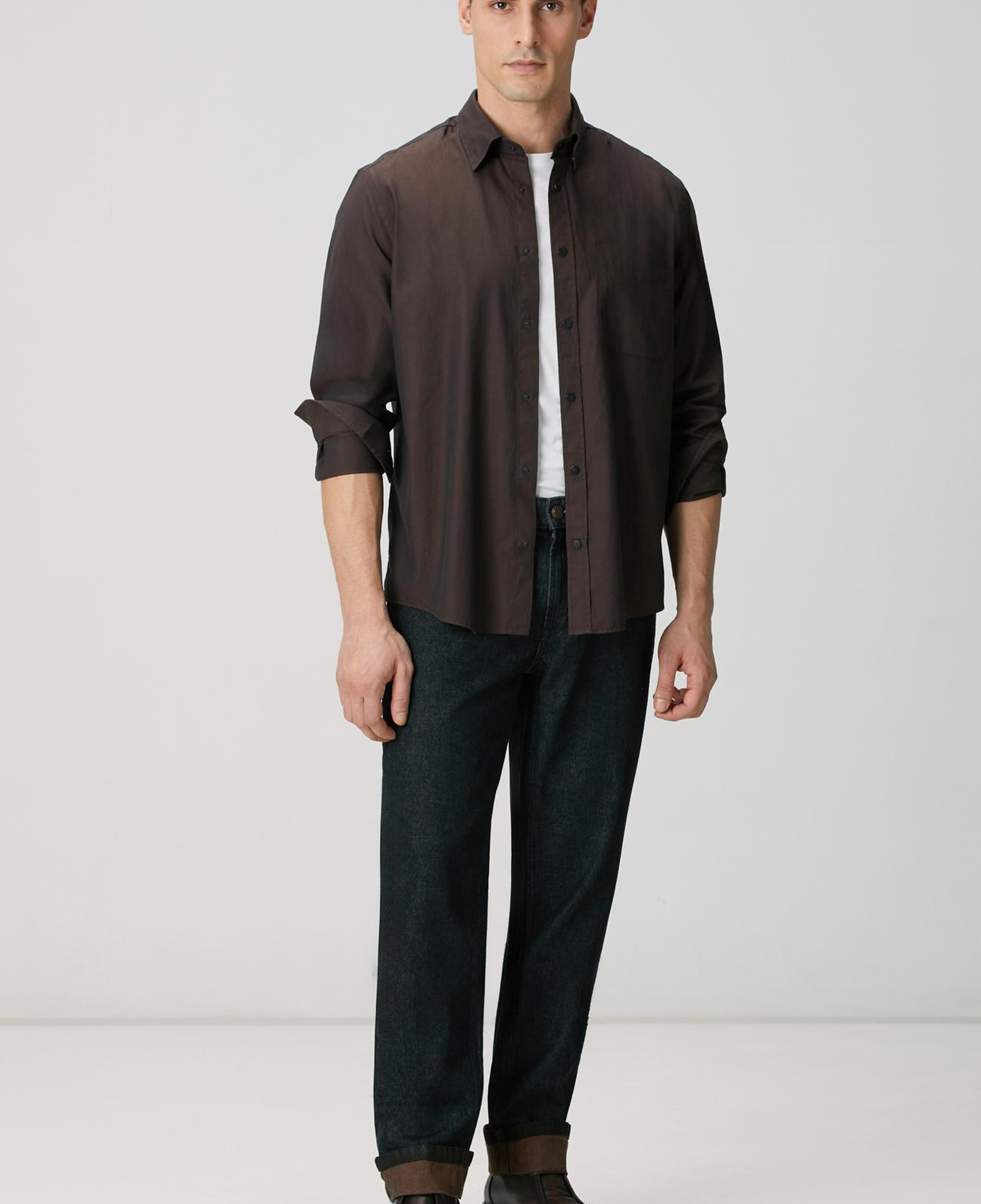 Network Erkek Kahverengi Oxford Gömlek