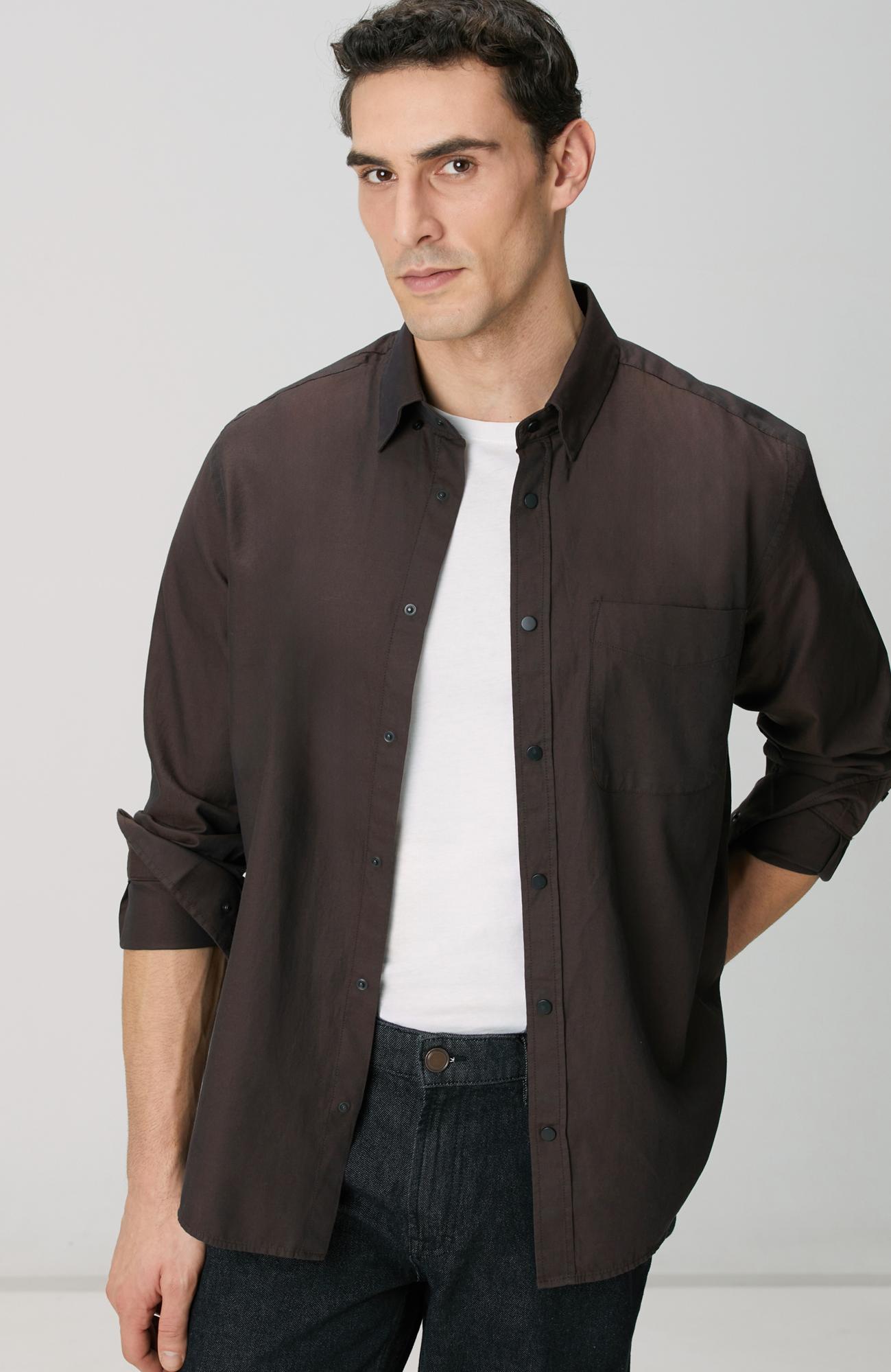 Network Erkek Kahverengi Oxford Gömlek