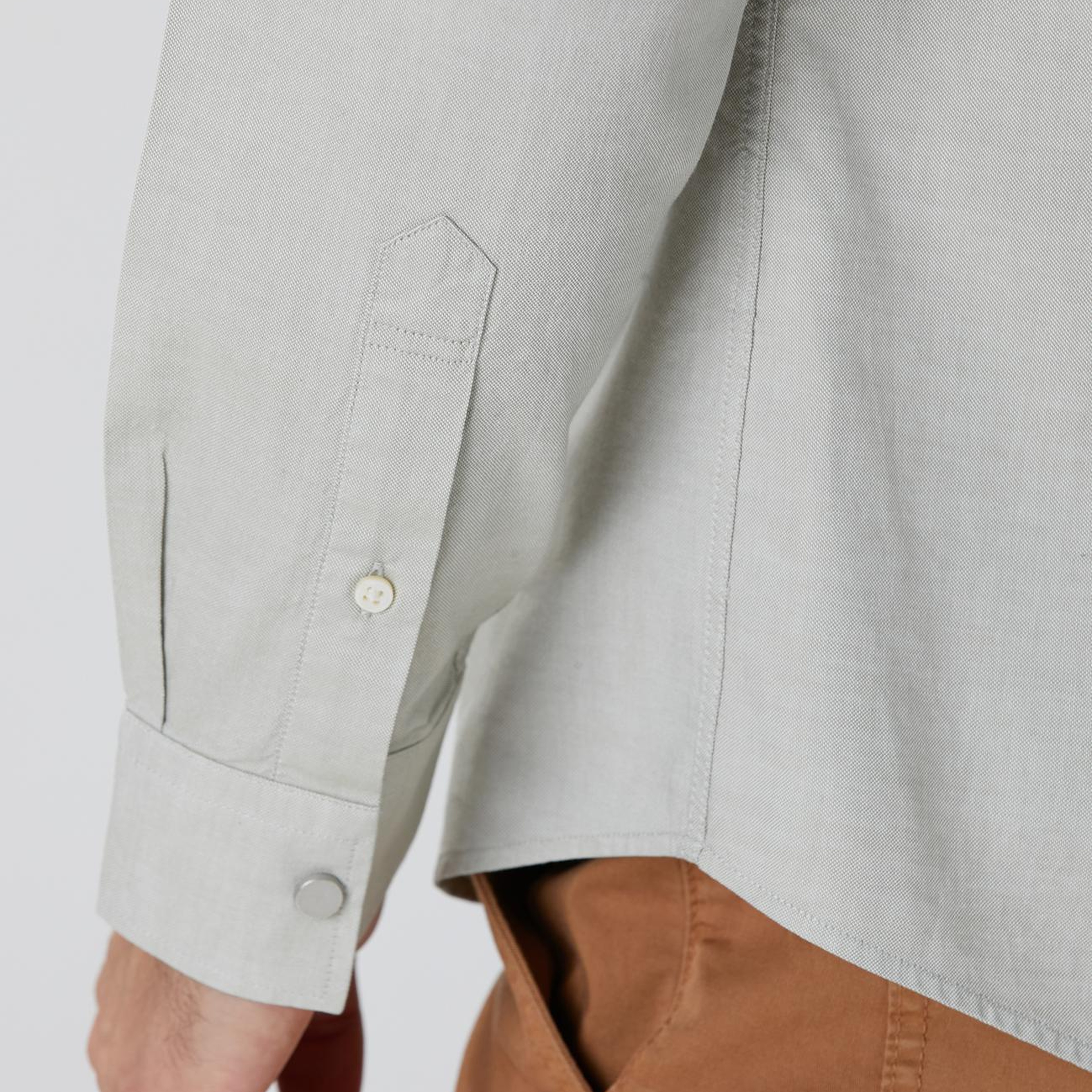 Network Erkek Açık Haki Oxford Gömlek