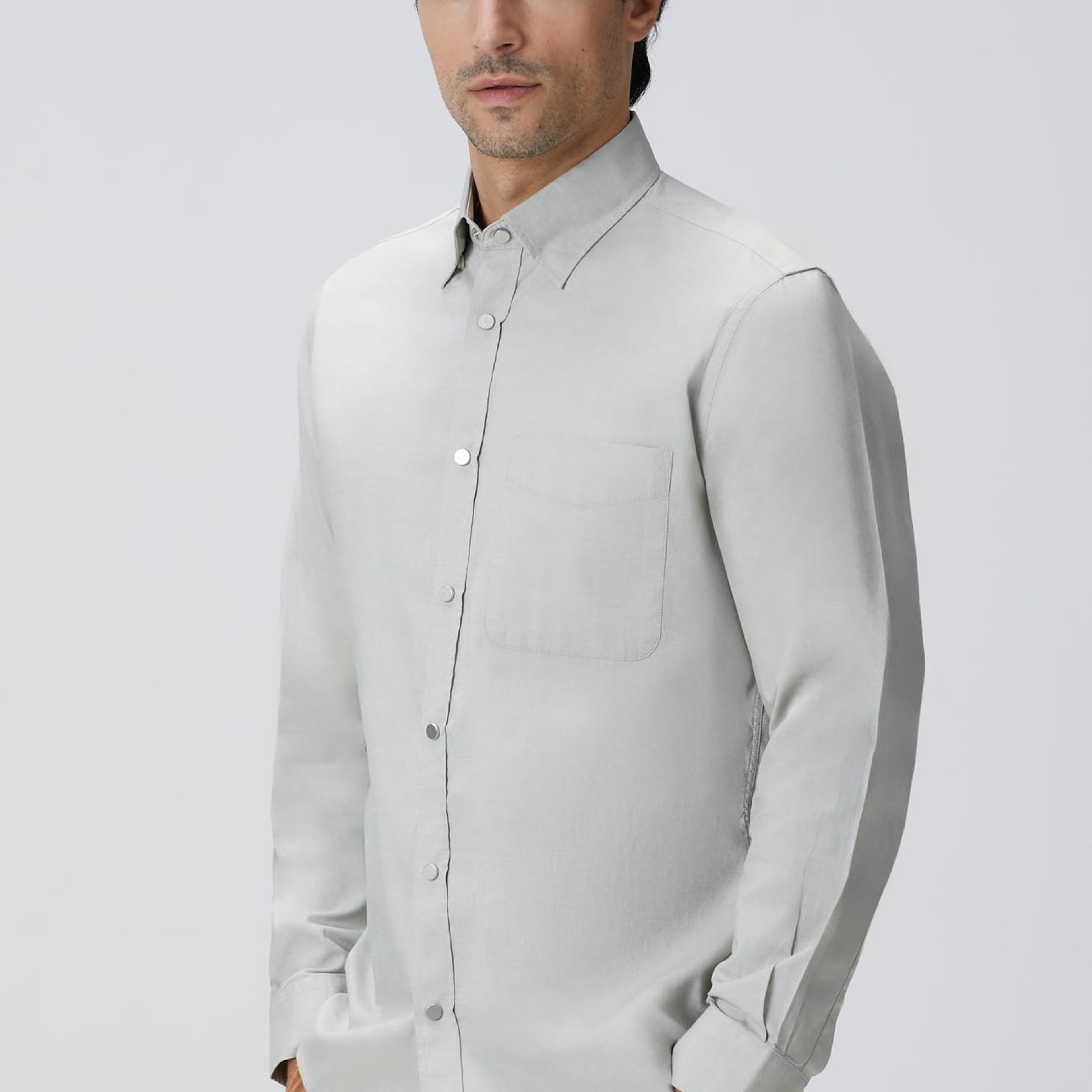 Network Erkek Açık Haki Oxford Gömlek