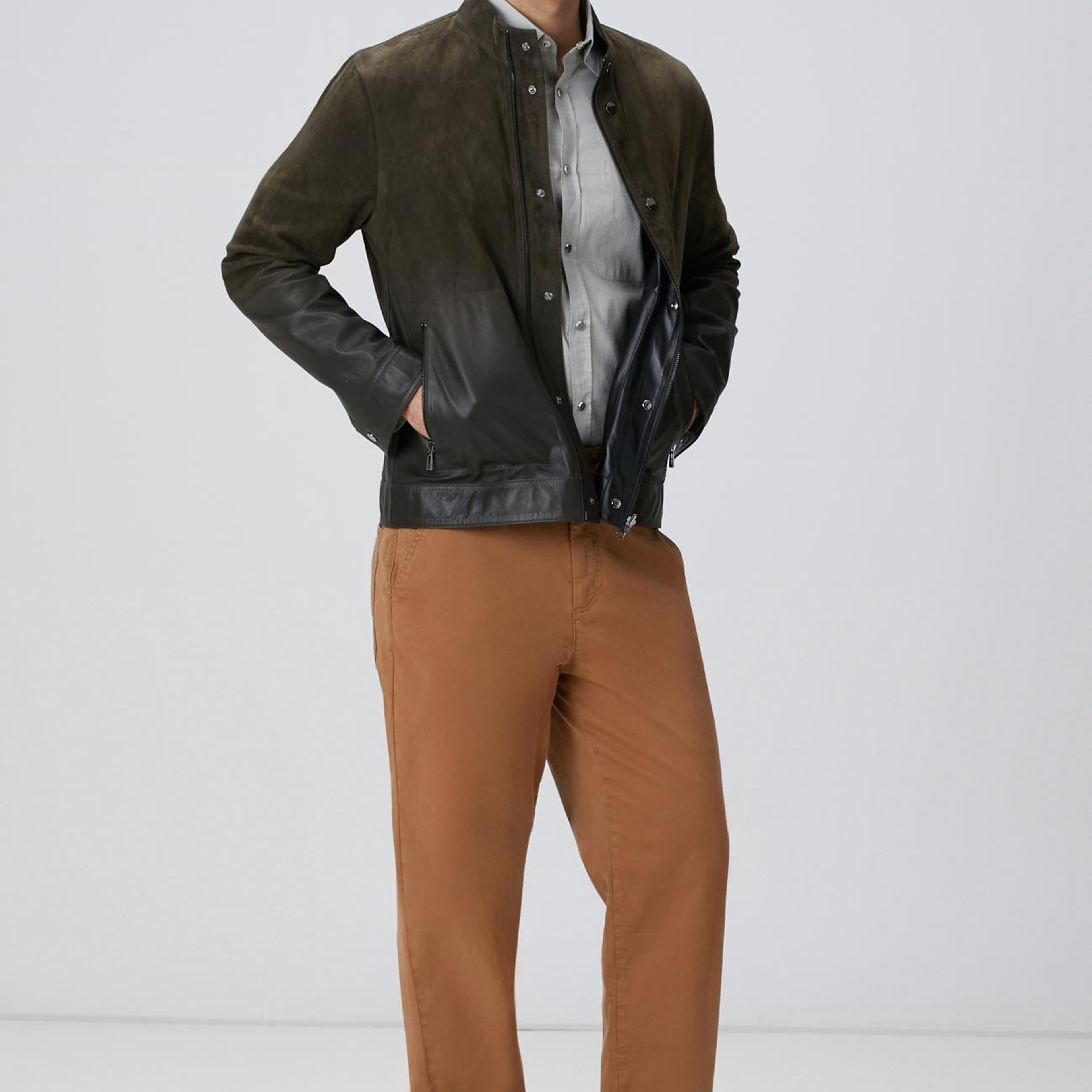 Network Erkek Açık Haki Oxford Gömlek