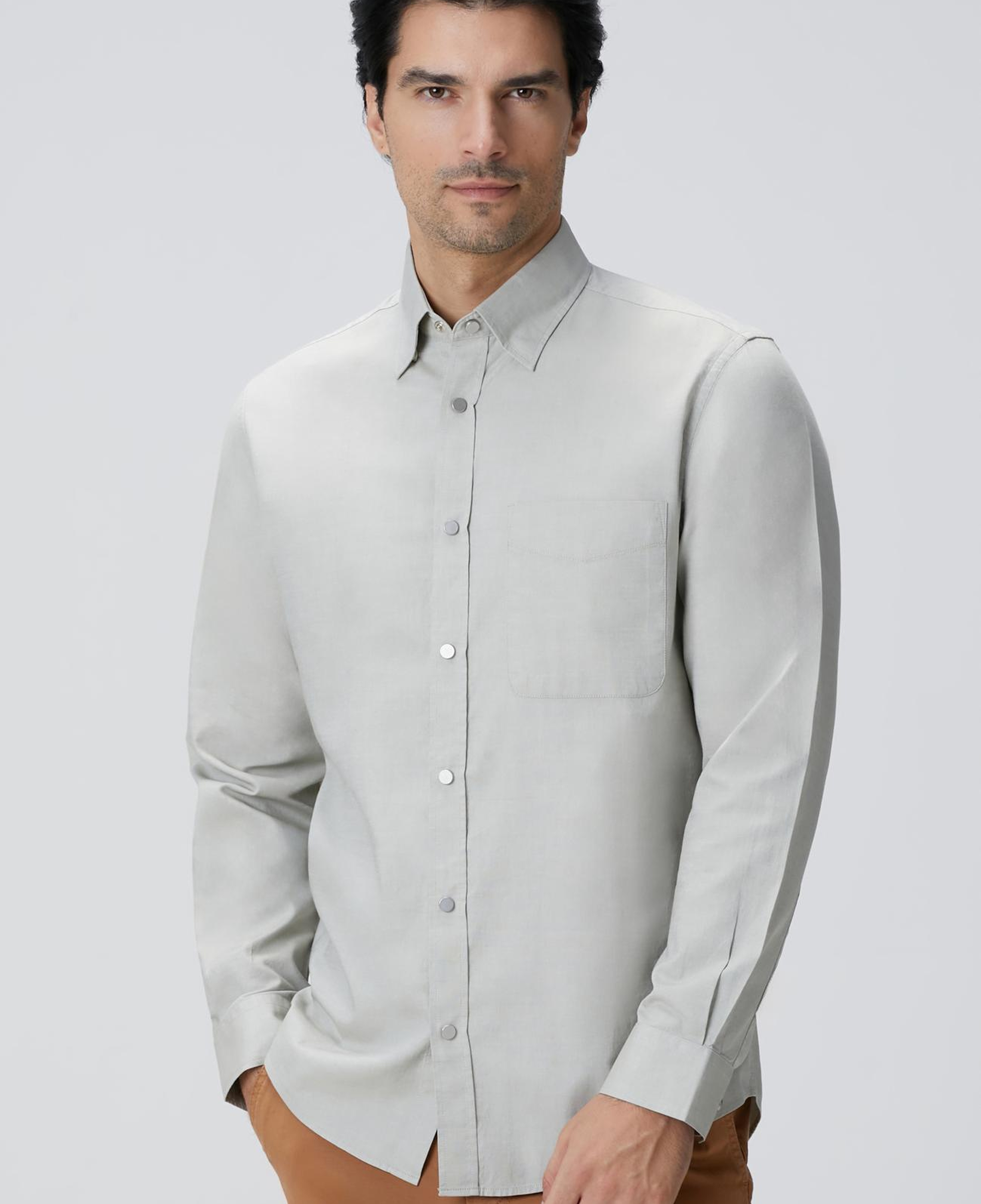 Network Erkek Açık Haki Oxford Gömlek