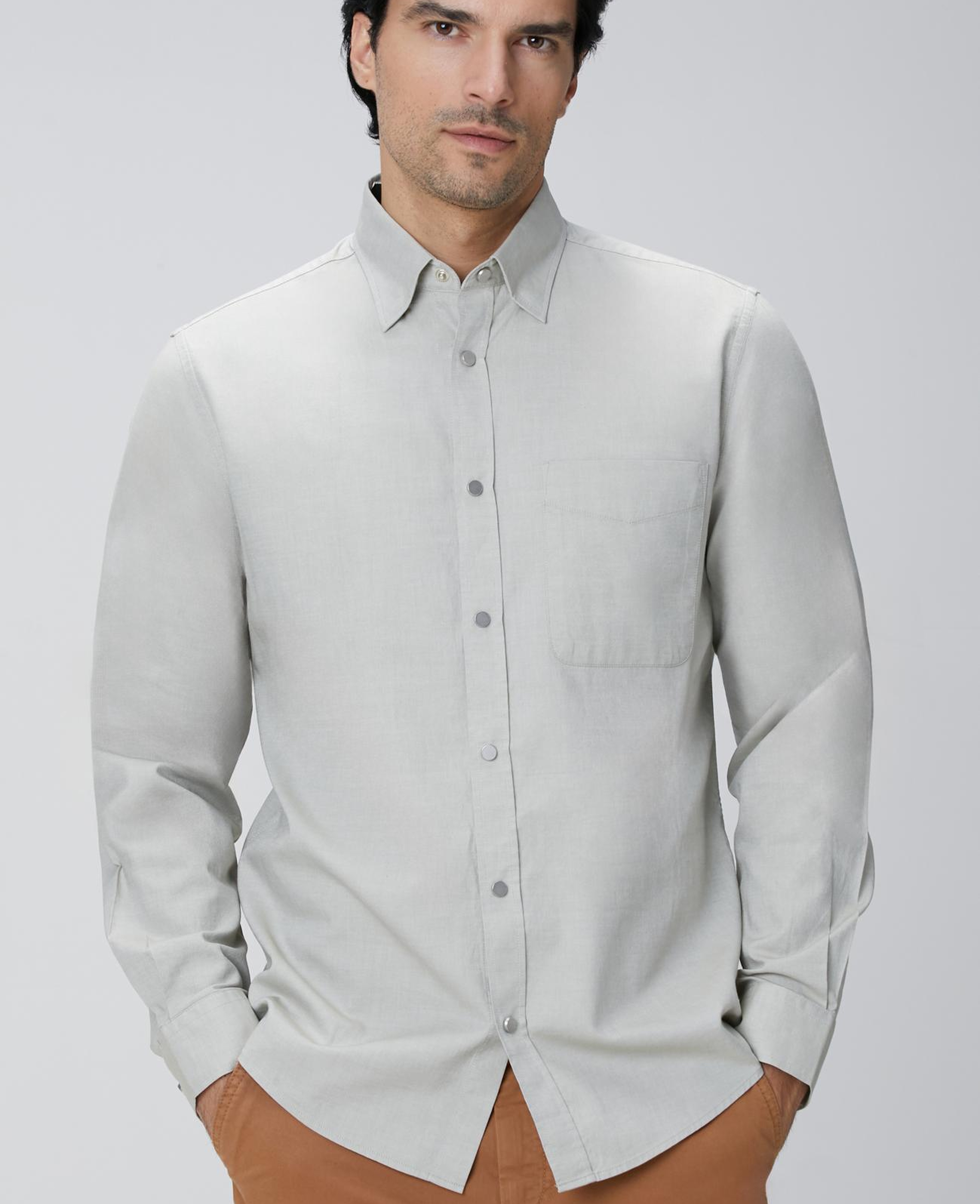 Network Erkek Açık Haki Oxford Gömlek