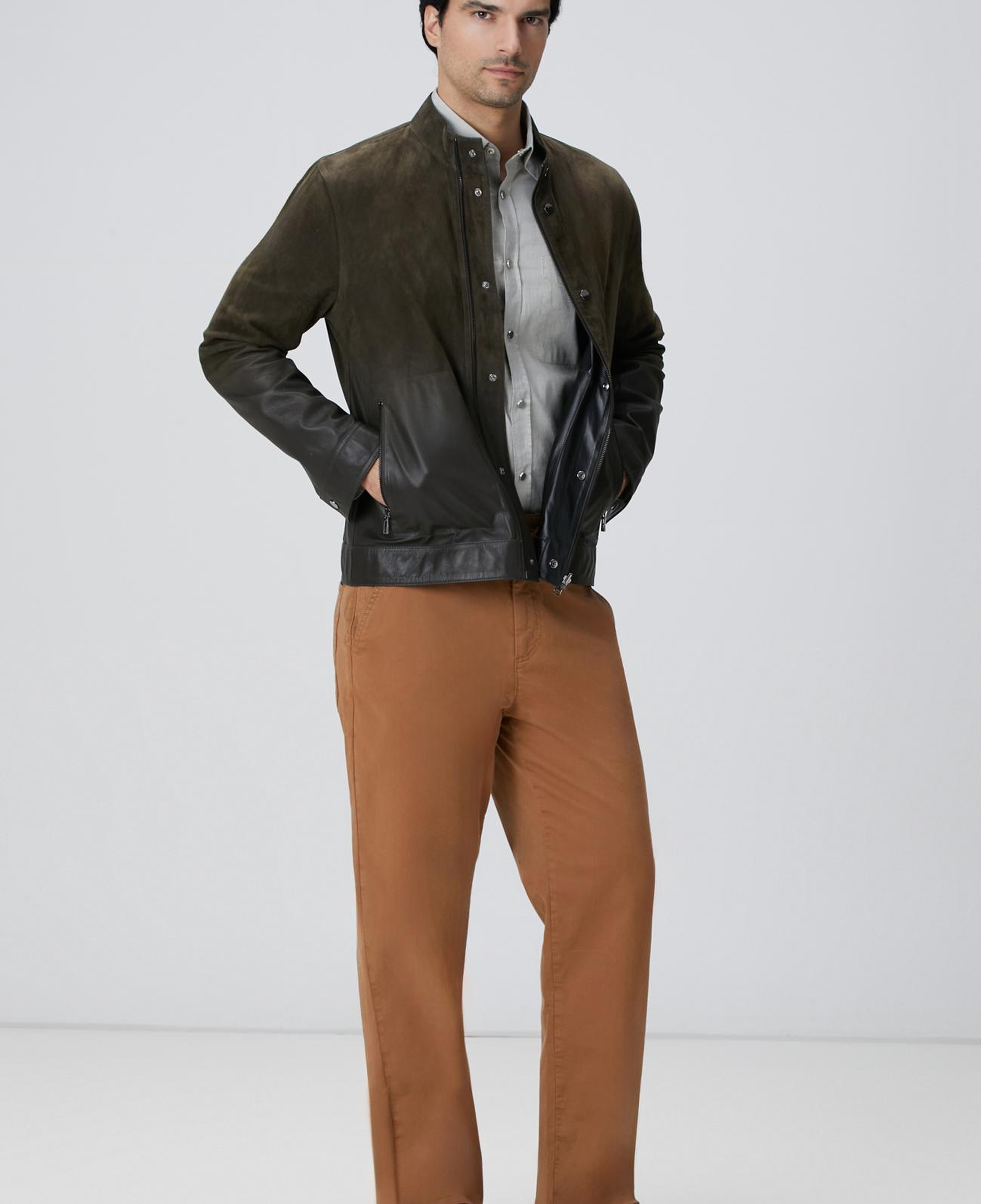 Network Erkek Açık Haki Oxford Gömlek