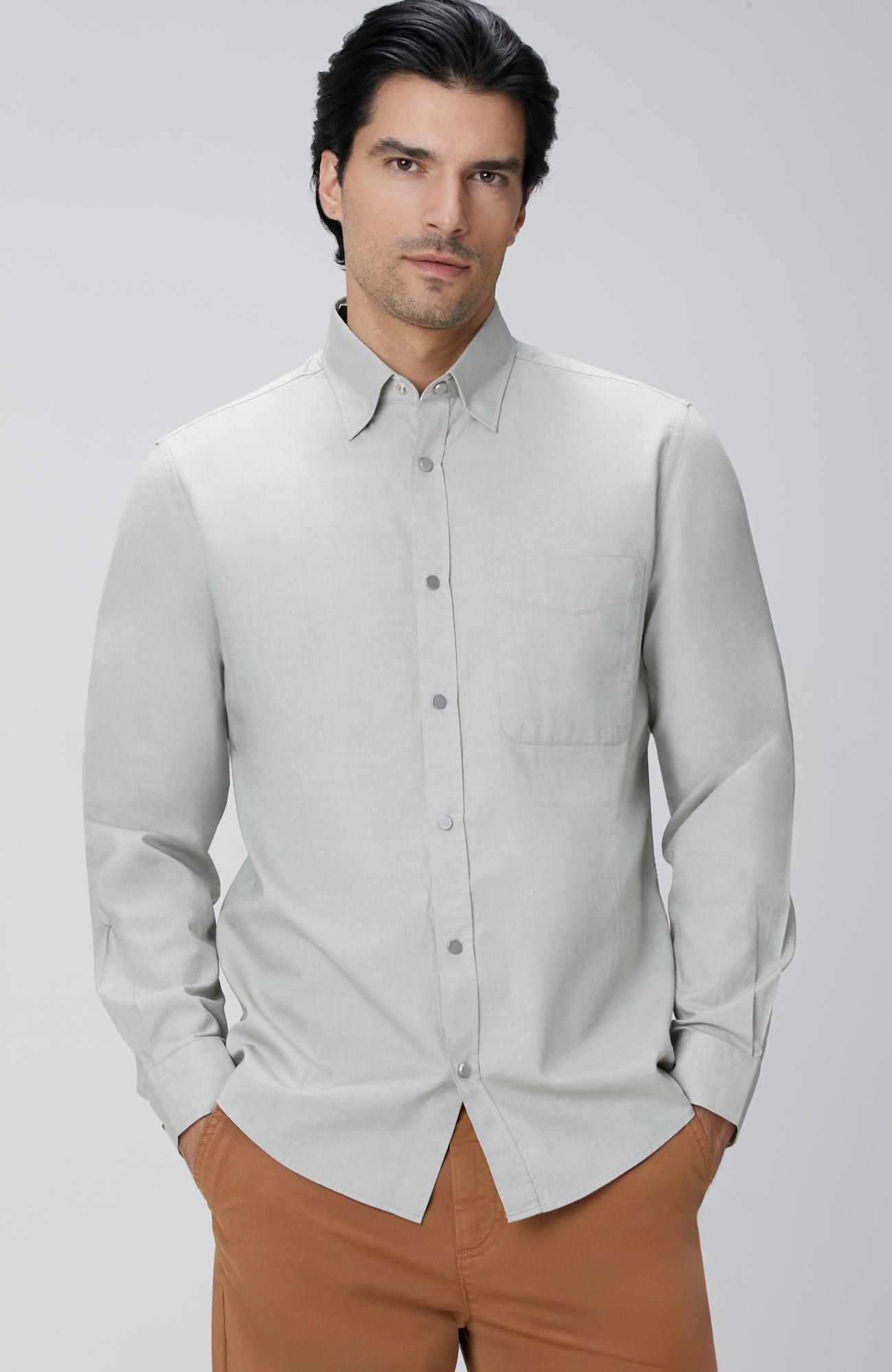 Network Erkek Açık Haki Oxford Gömlek