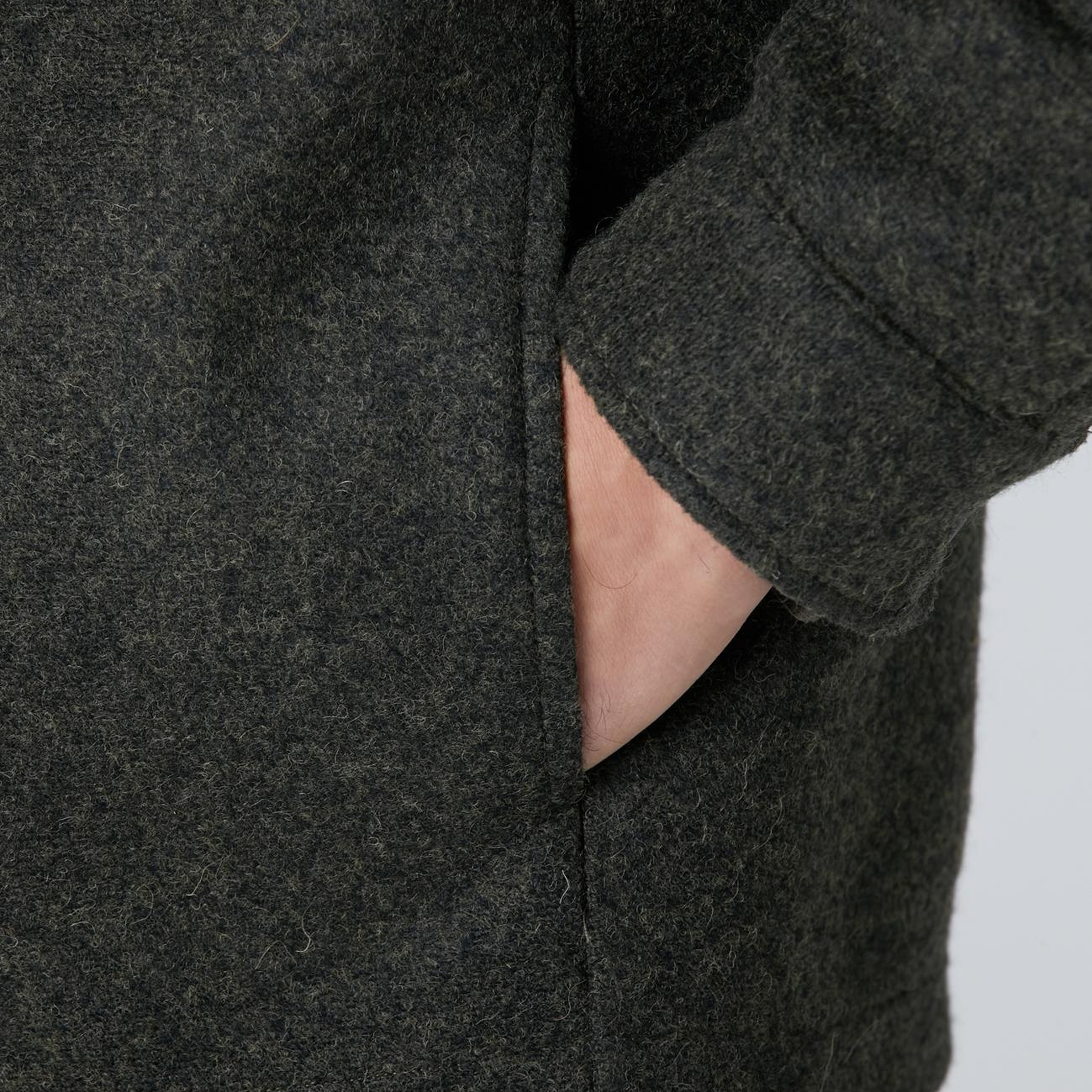 Network Erkek Haki Yün Karışımlı Dış Gömlek