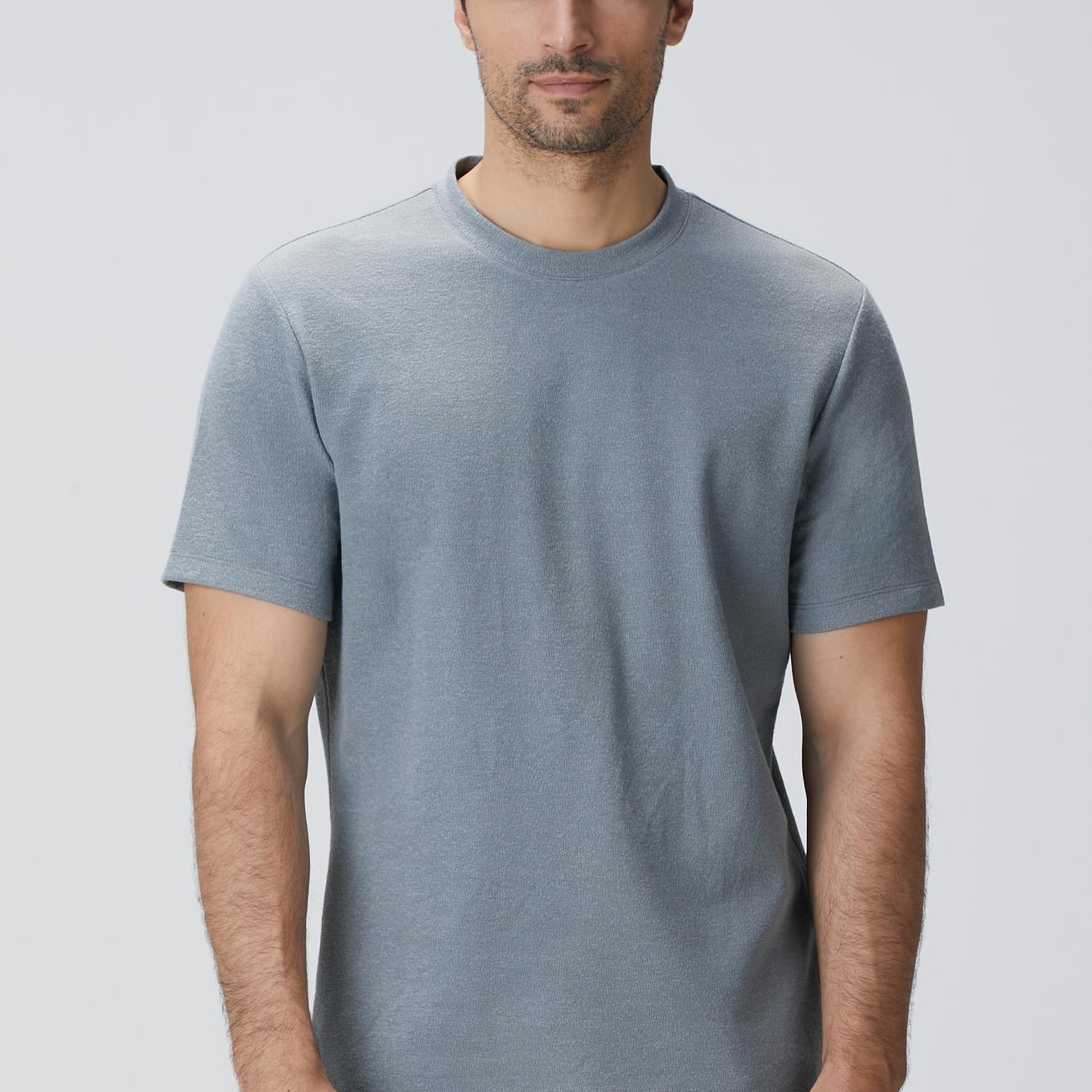 Network Erkek Mint Nane Bisiklet Yaka Jakarlı T-shirt