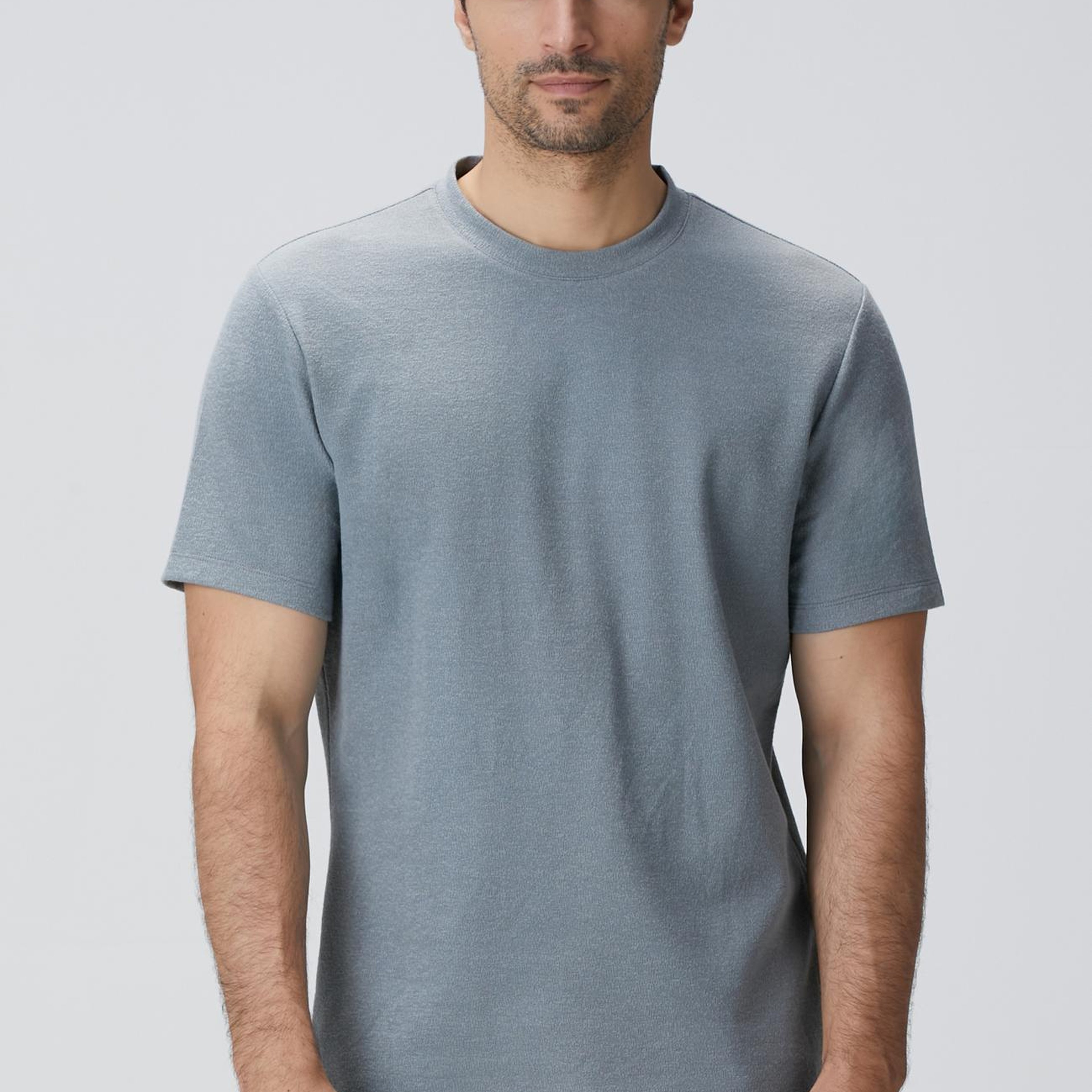 Network Erkek Mint Nane Bisiklet Yaka Jakarlı T-shirt
