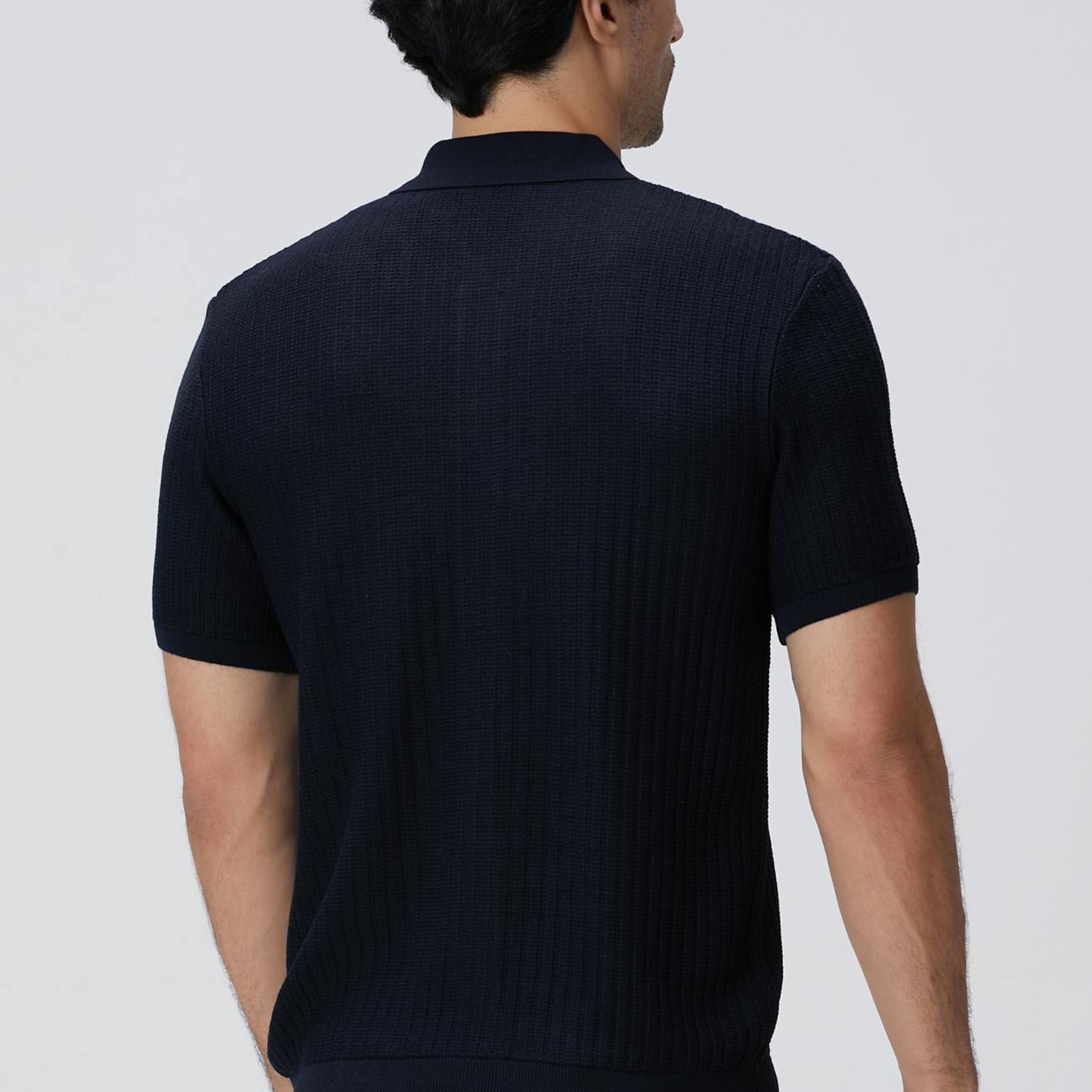 Network Erkek Lacivert Yün Karışımlı Triko Gömlek