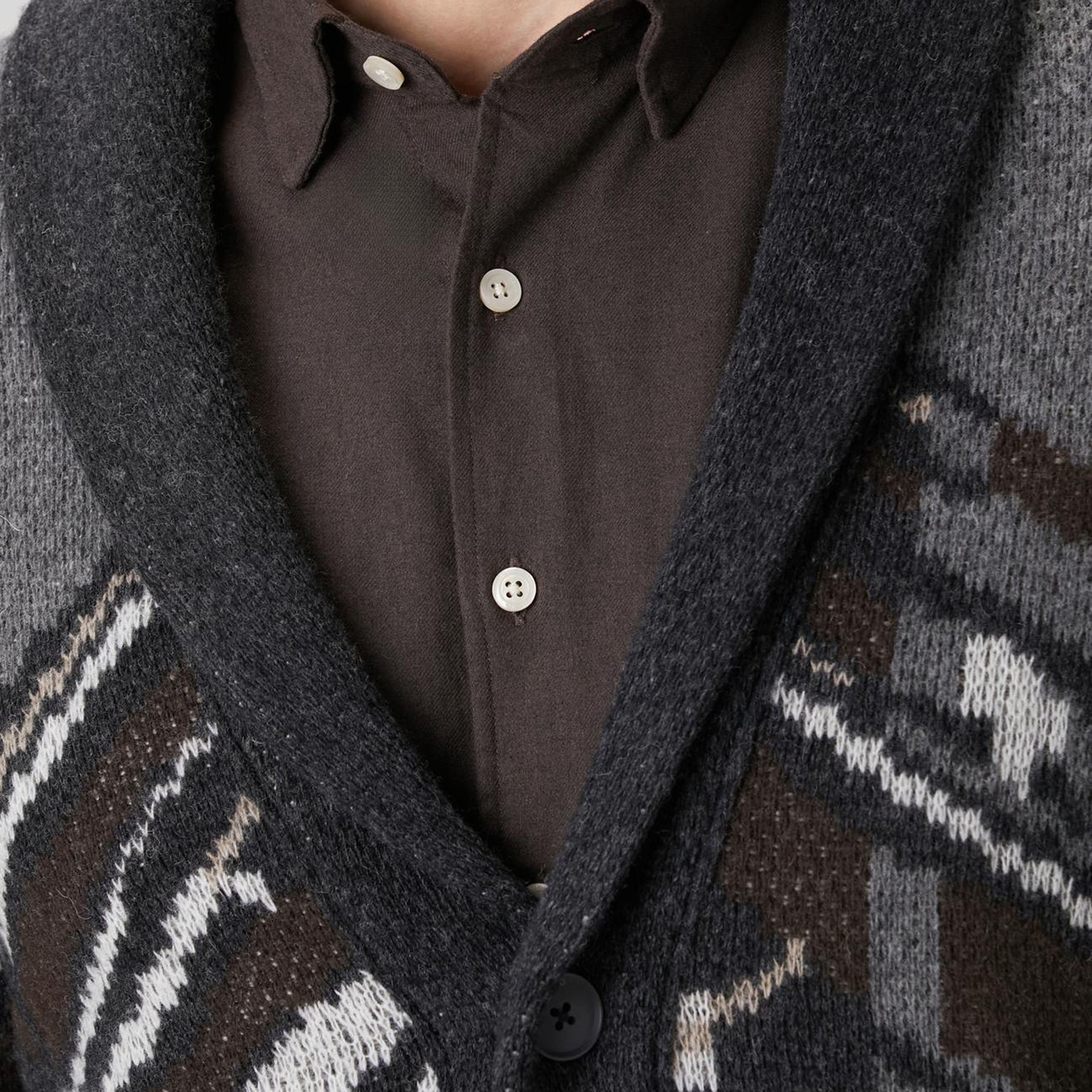 Network Erkek Antrasit Triko Yün Hırka