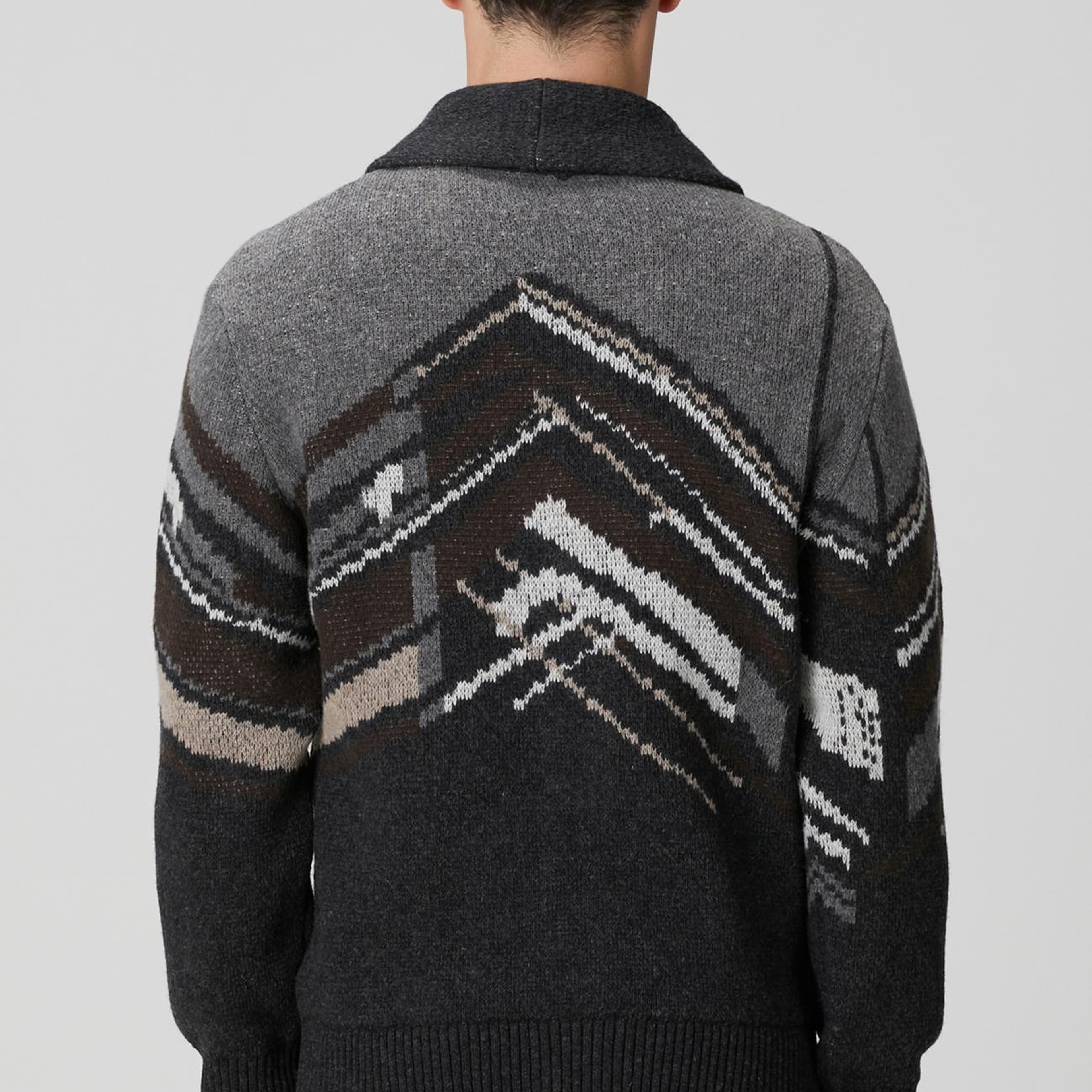 Network Erkek Antrasit Triko Yün Hırka