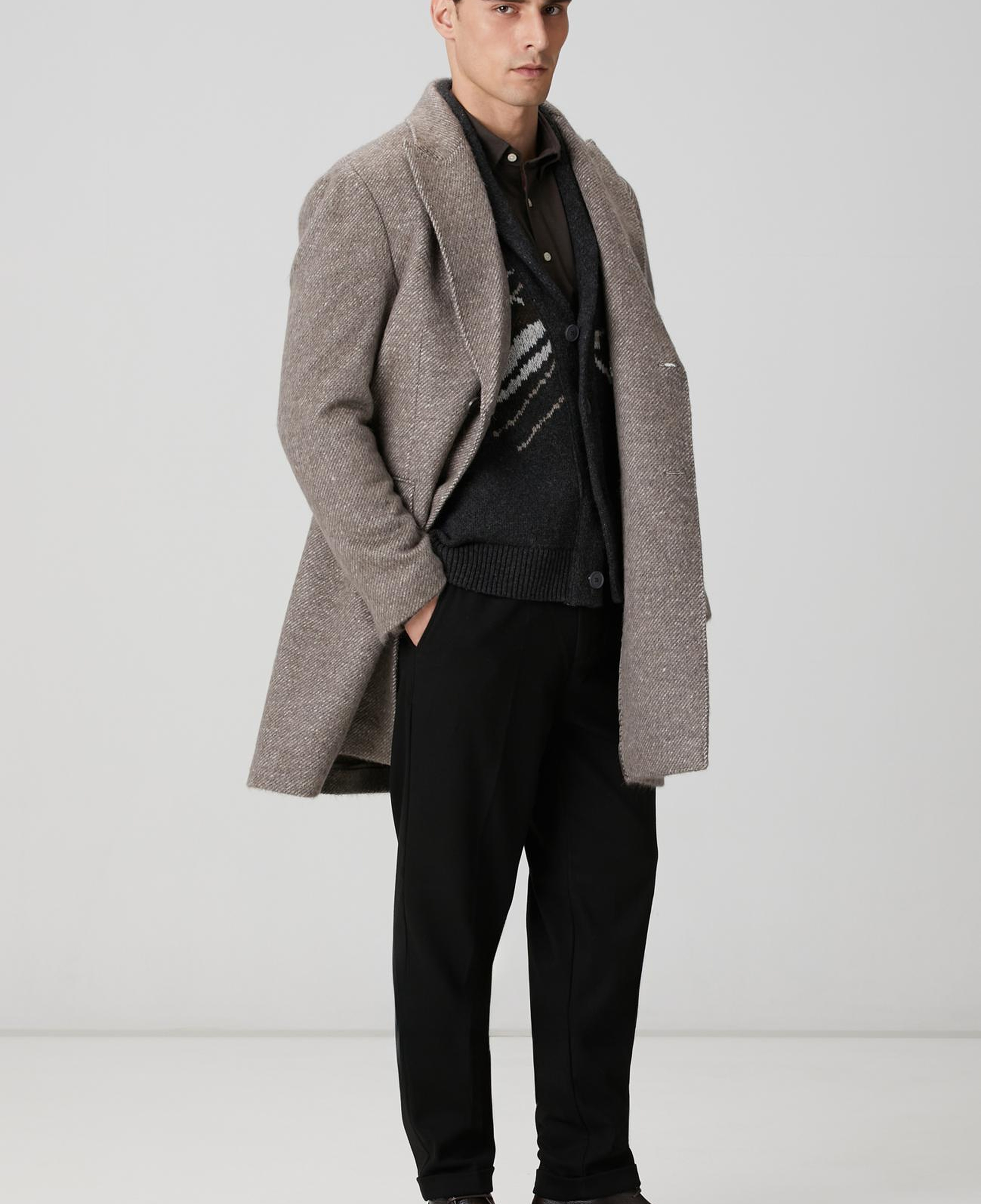 Network Erkek Antrasit Triko Yün Hırka