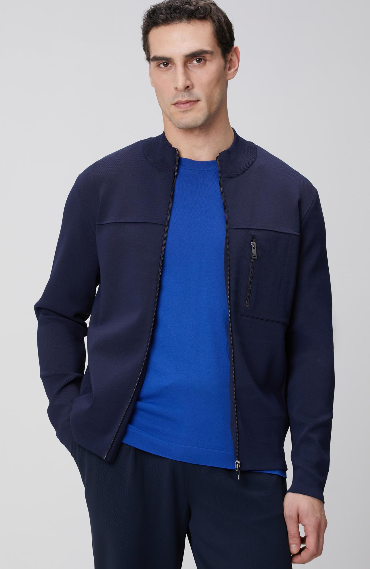 Network Erkek Lacivert Cep Detaylı Triko Mont