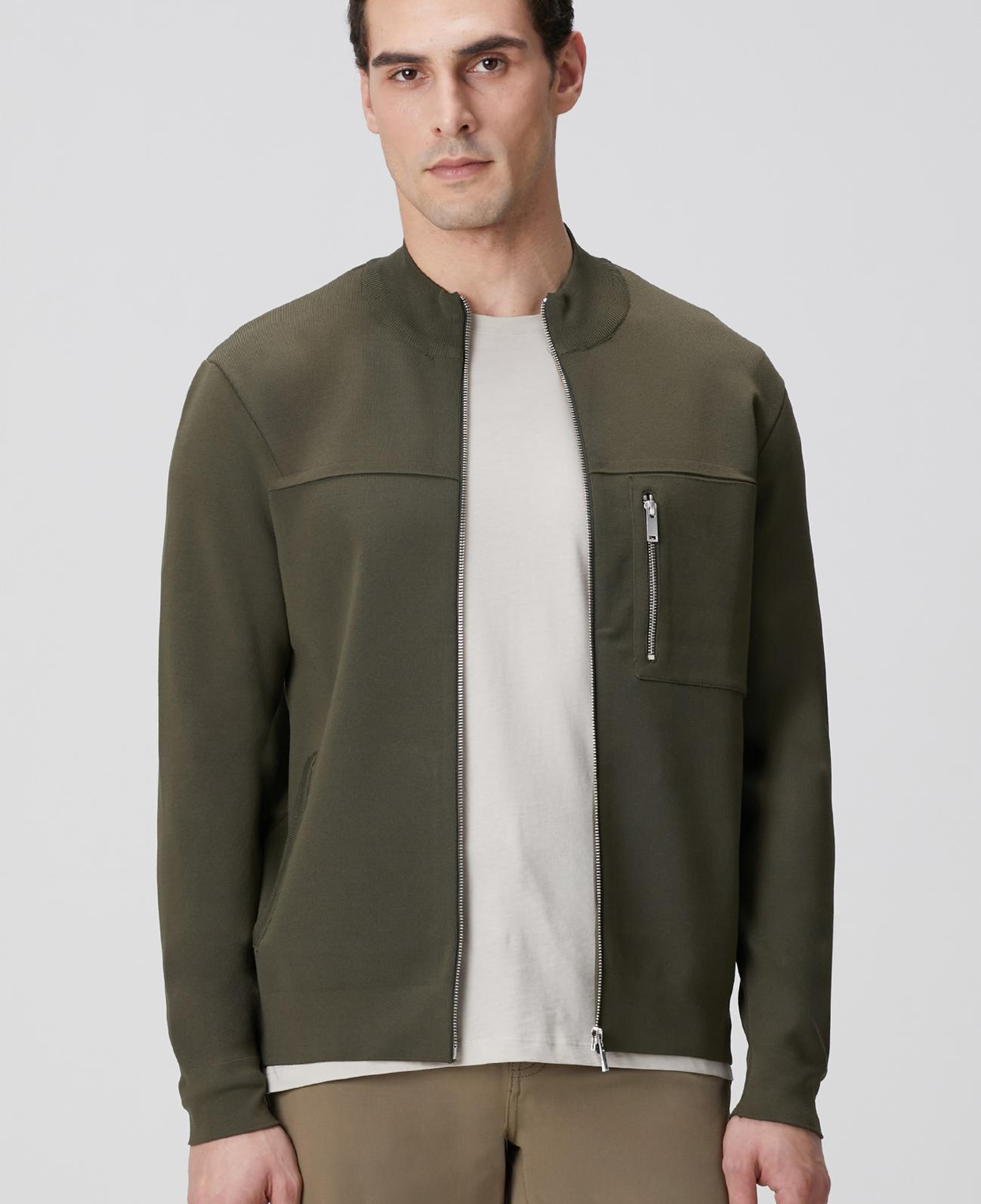 Network Erkek Haki Cep Detaylı Triko Mont