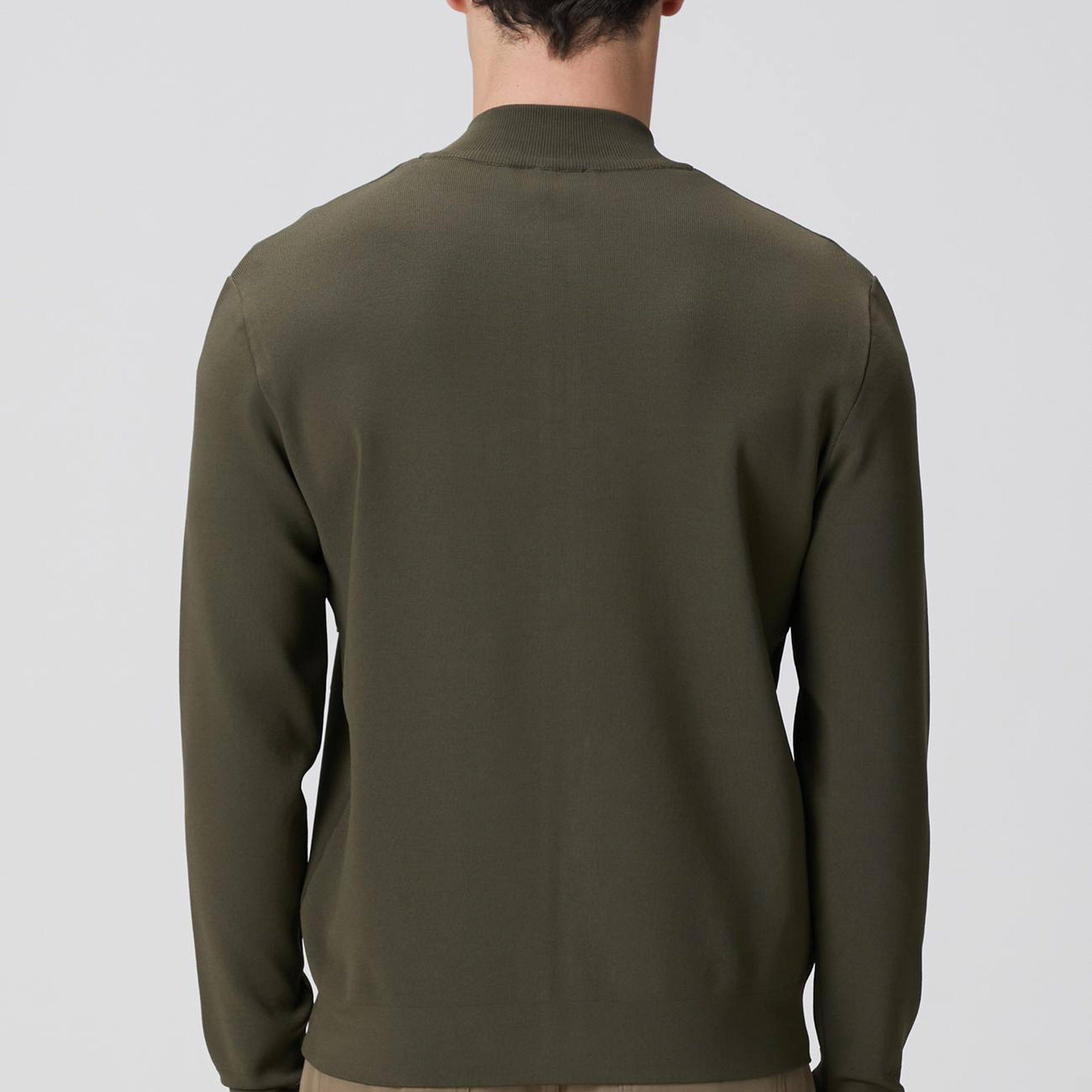 Network Erkek Haki Cep Detaylı Triko Mont