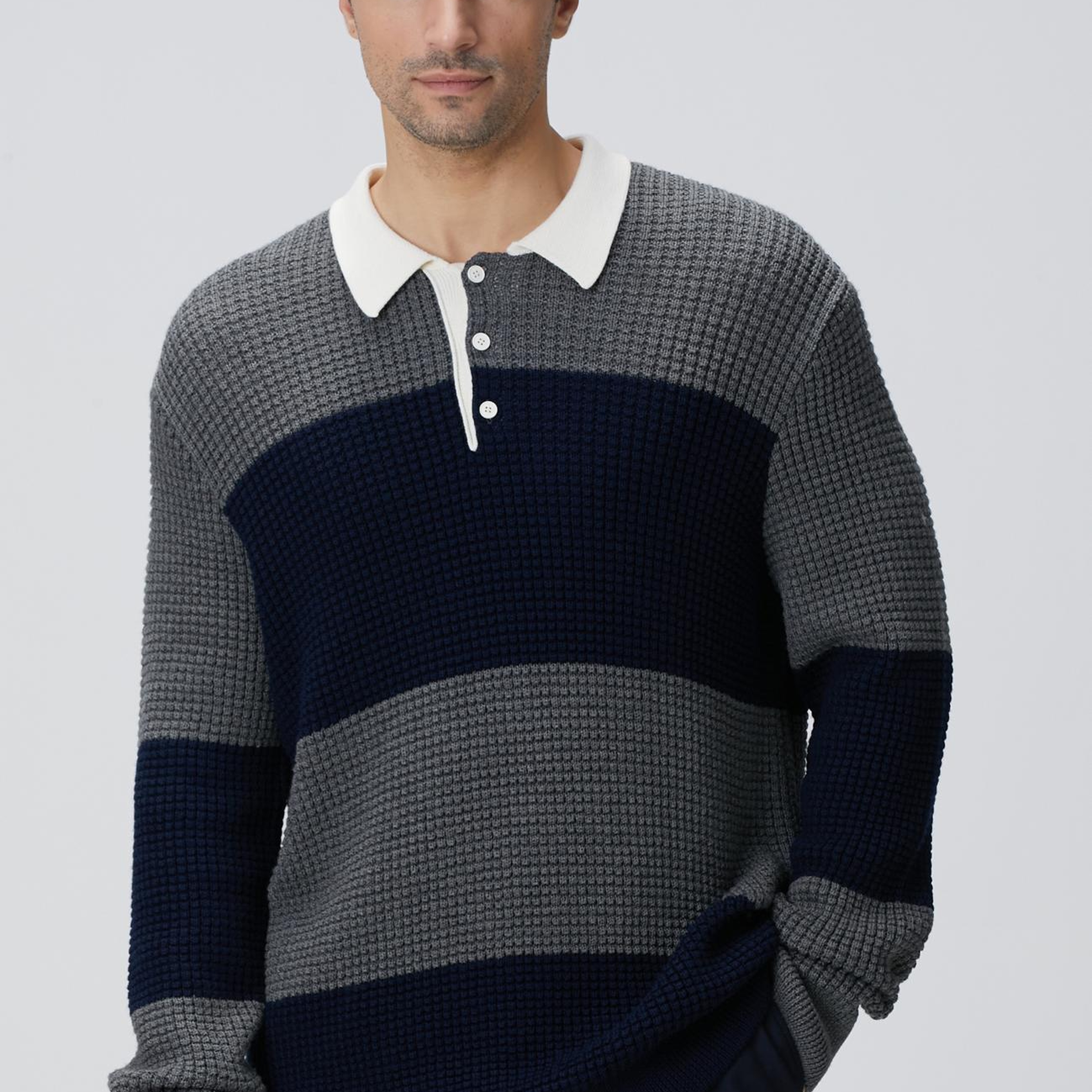 Network Erkek Gri Triko Kazak