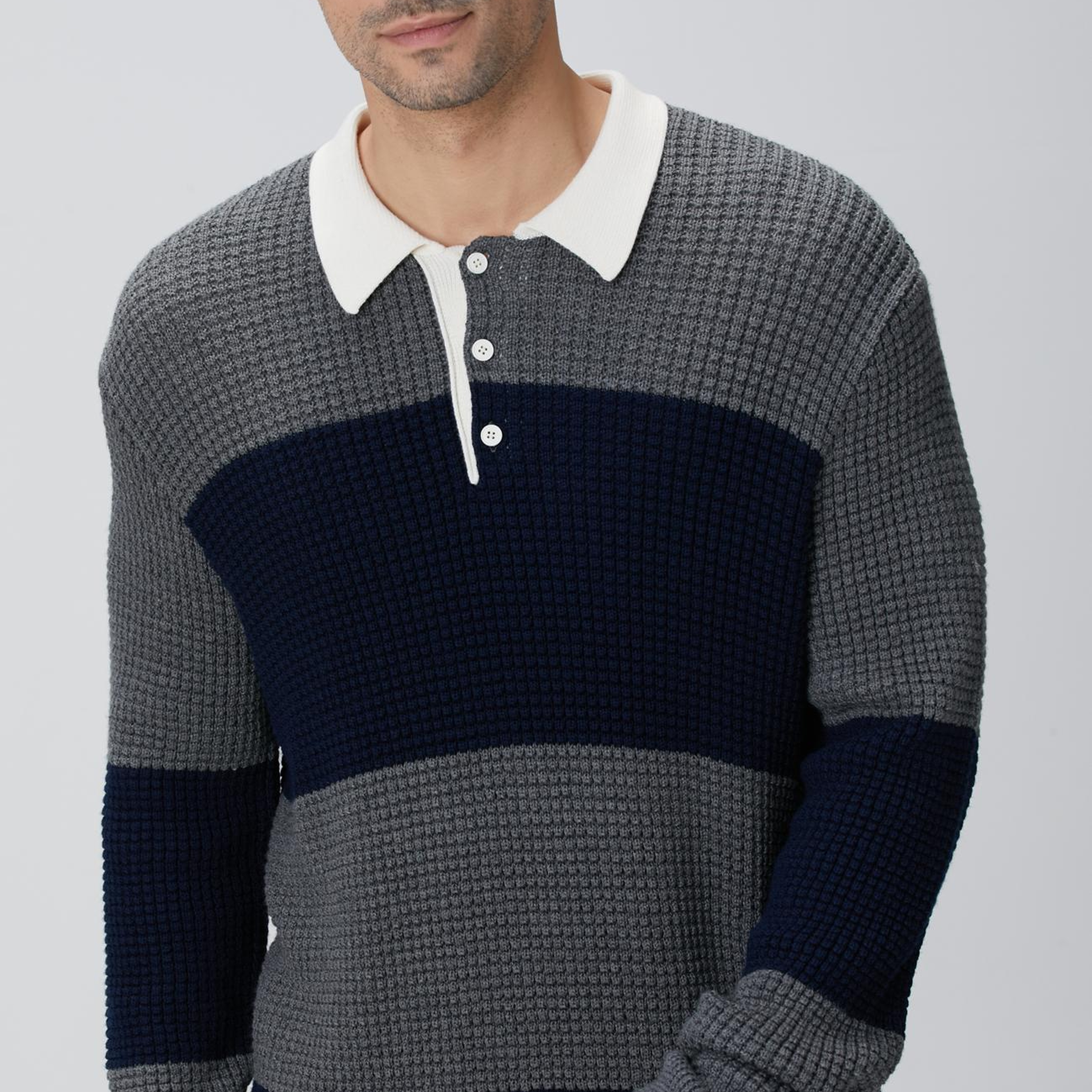 Network Erkek Gri Triko Kazak