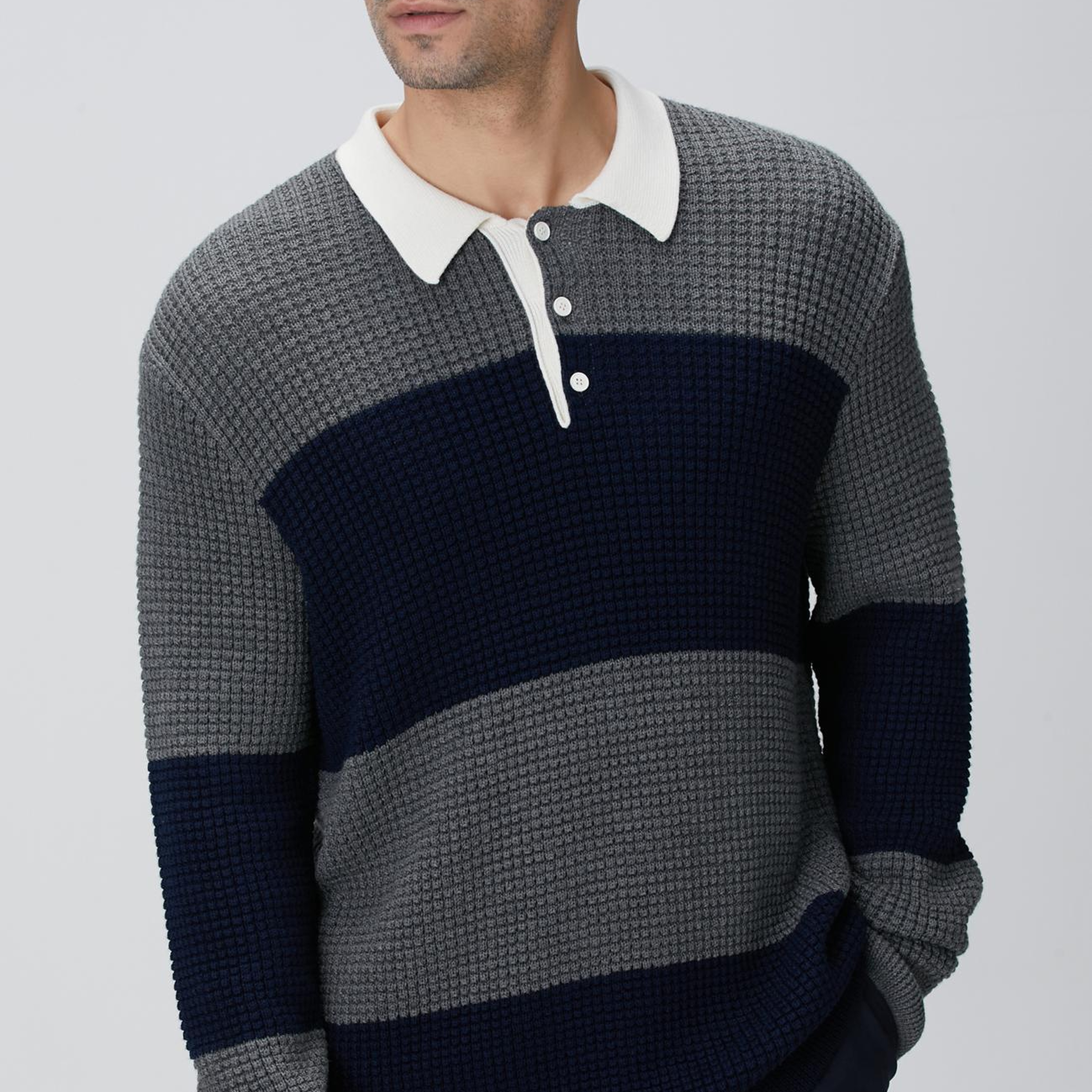 Network Erkek Gri Triko Kazak