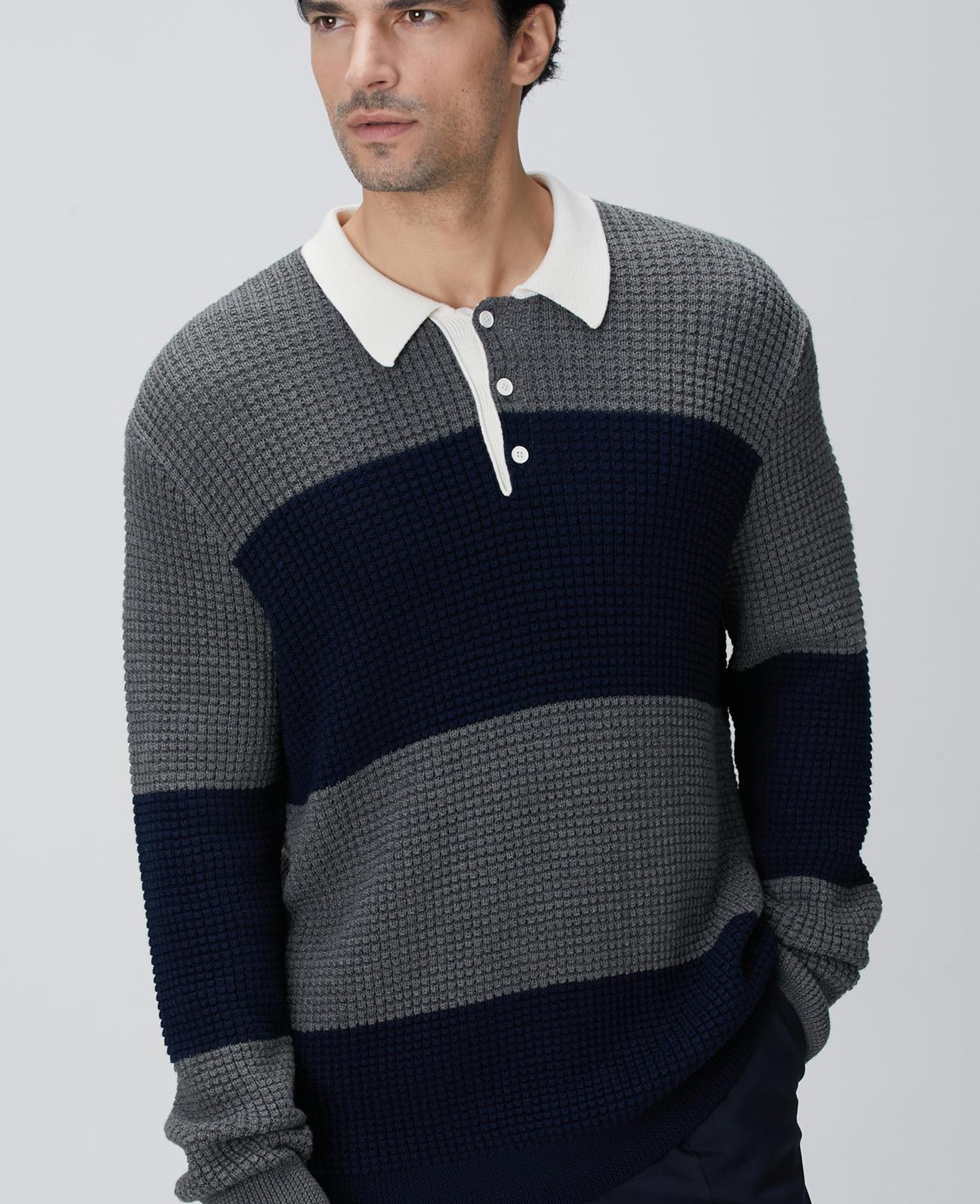 Network Erkek Gri Triko Kazak