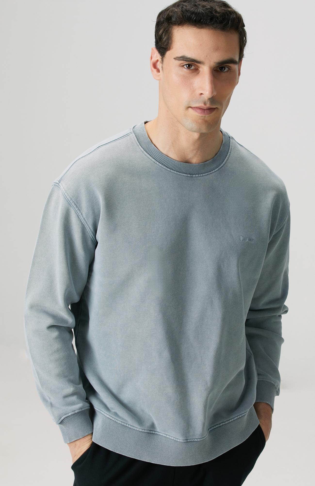 Network Erkek Mavi Armalı Sweatshirt