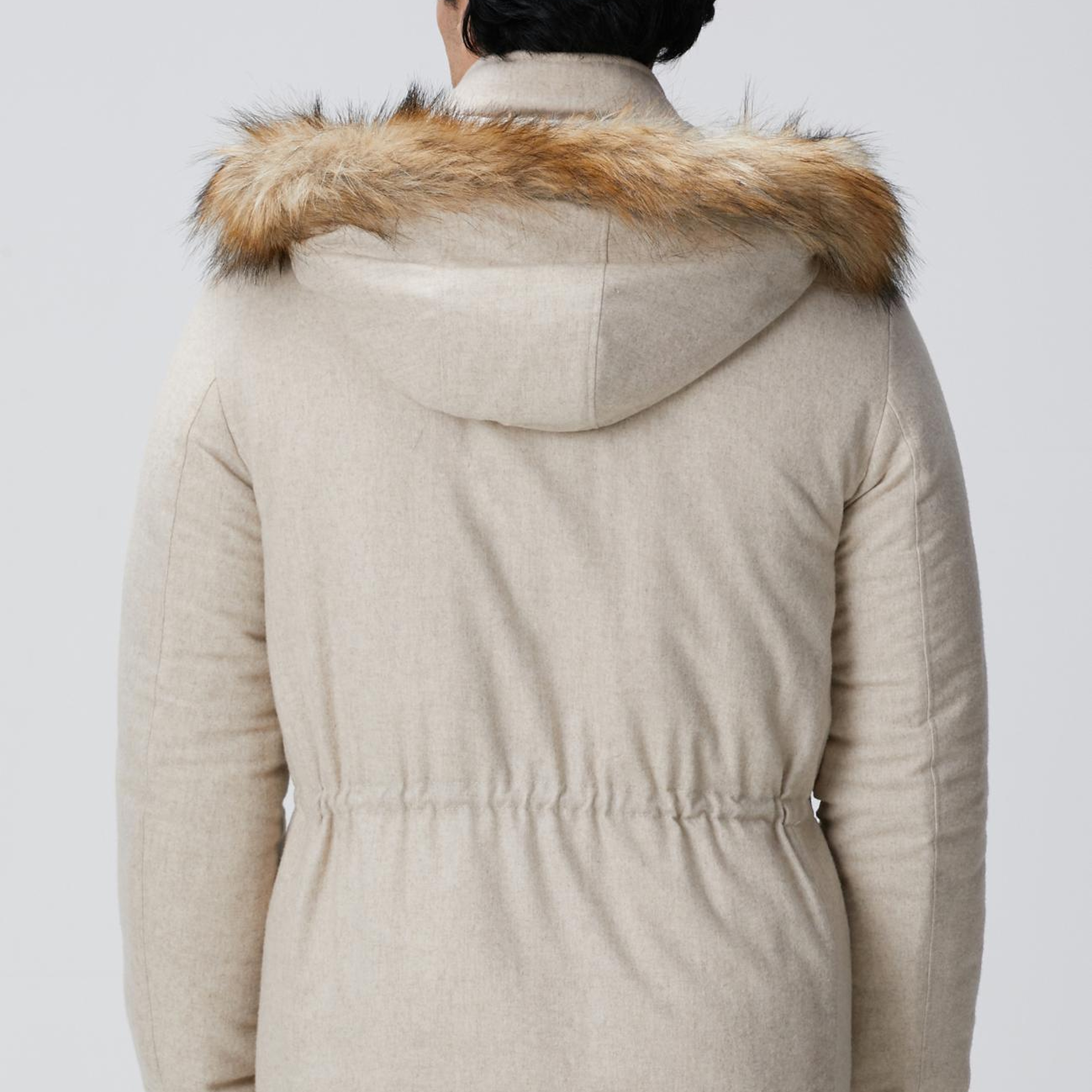 Network Erkek Taş Yün Kaşmir Karışımlı Casual Kaban