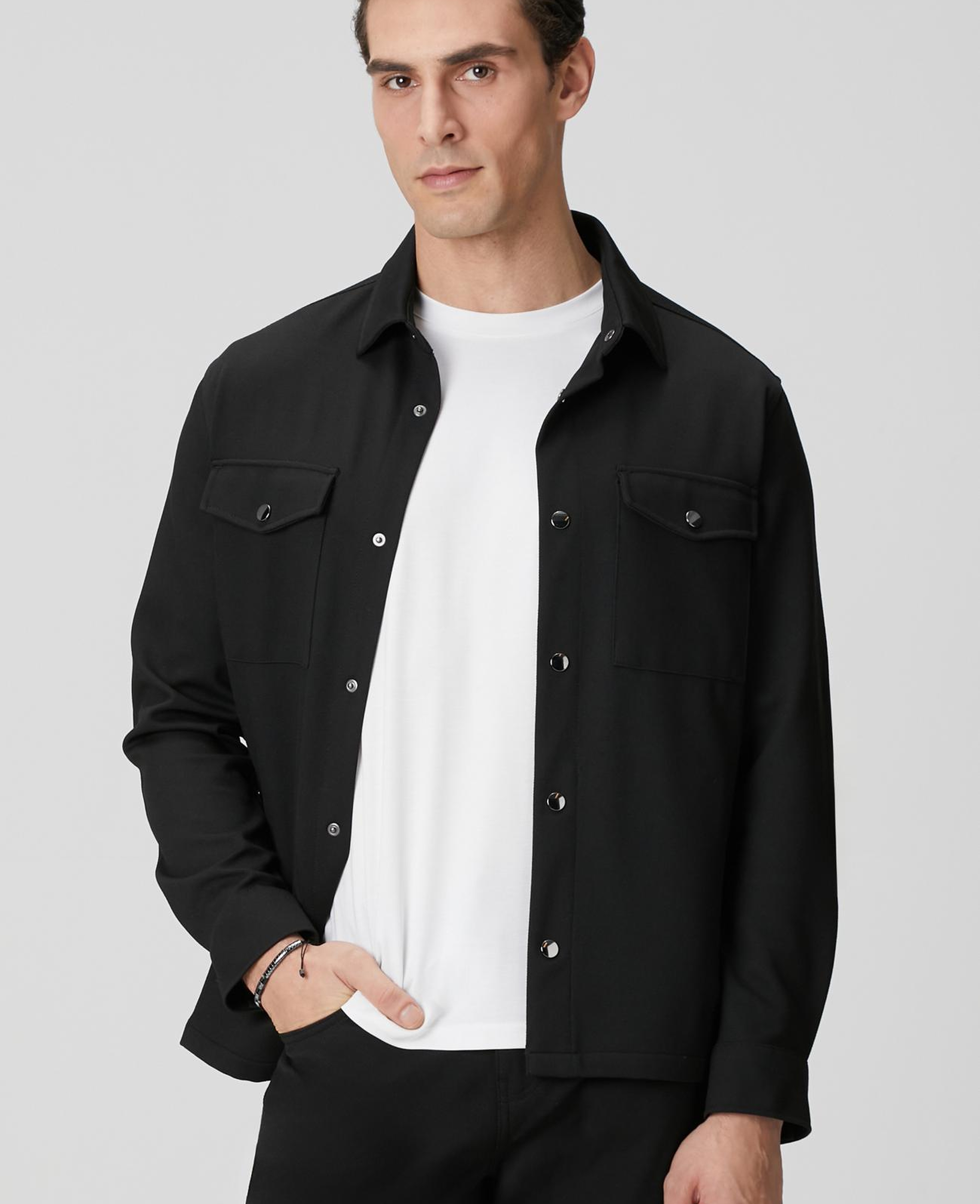 Network Erkek Siyah Diyagonal Dış Gömlek