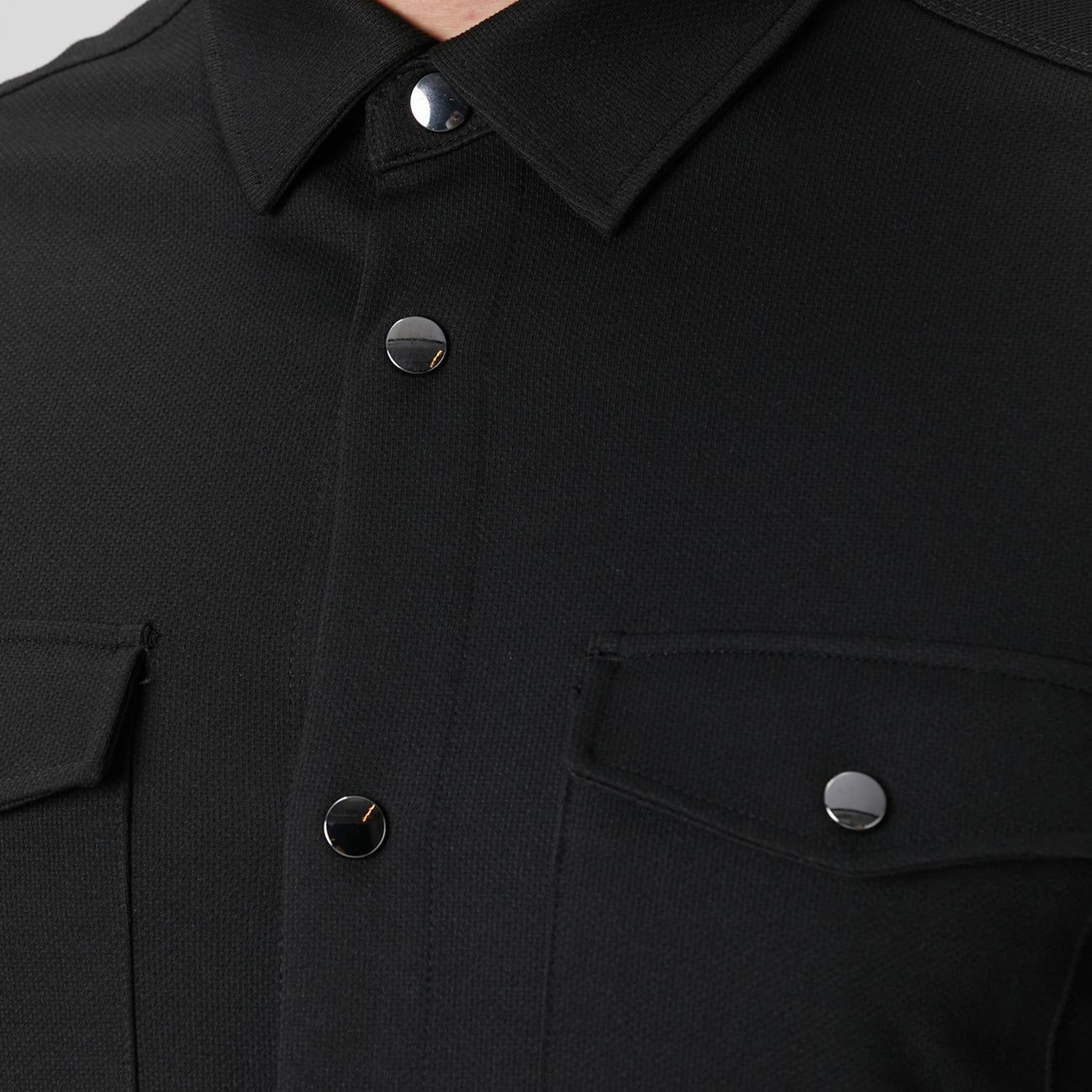 Network Erkek Siyah Diyagonal Dış Gömlek