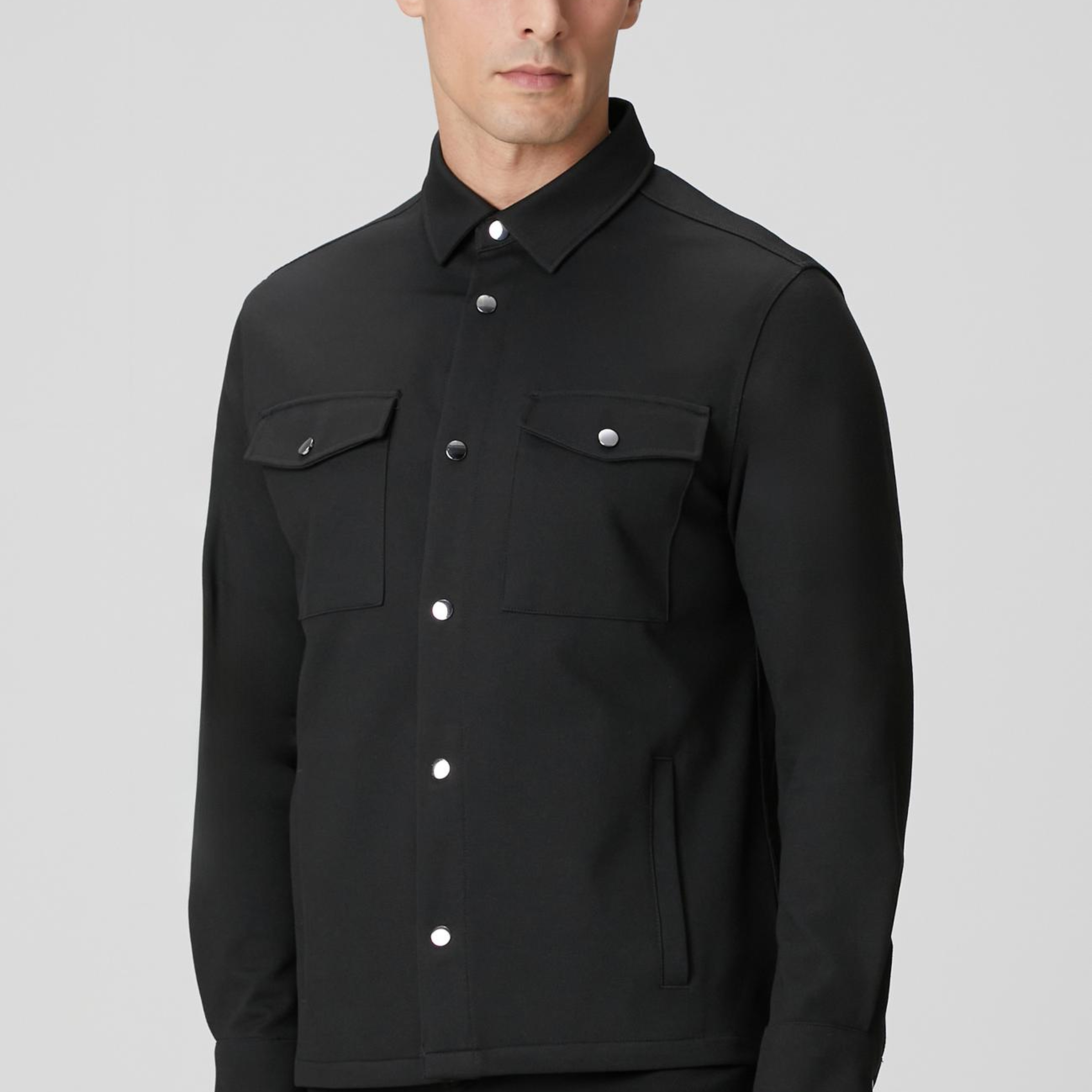 Network Erkek Siyah Diyagonal Dış Gömlek