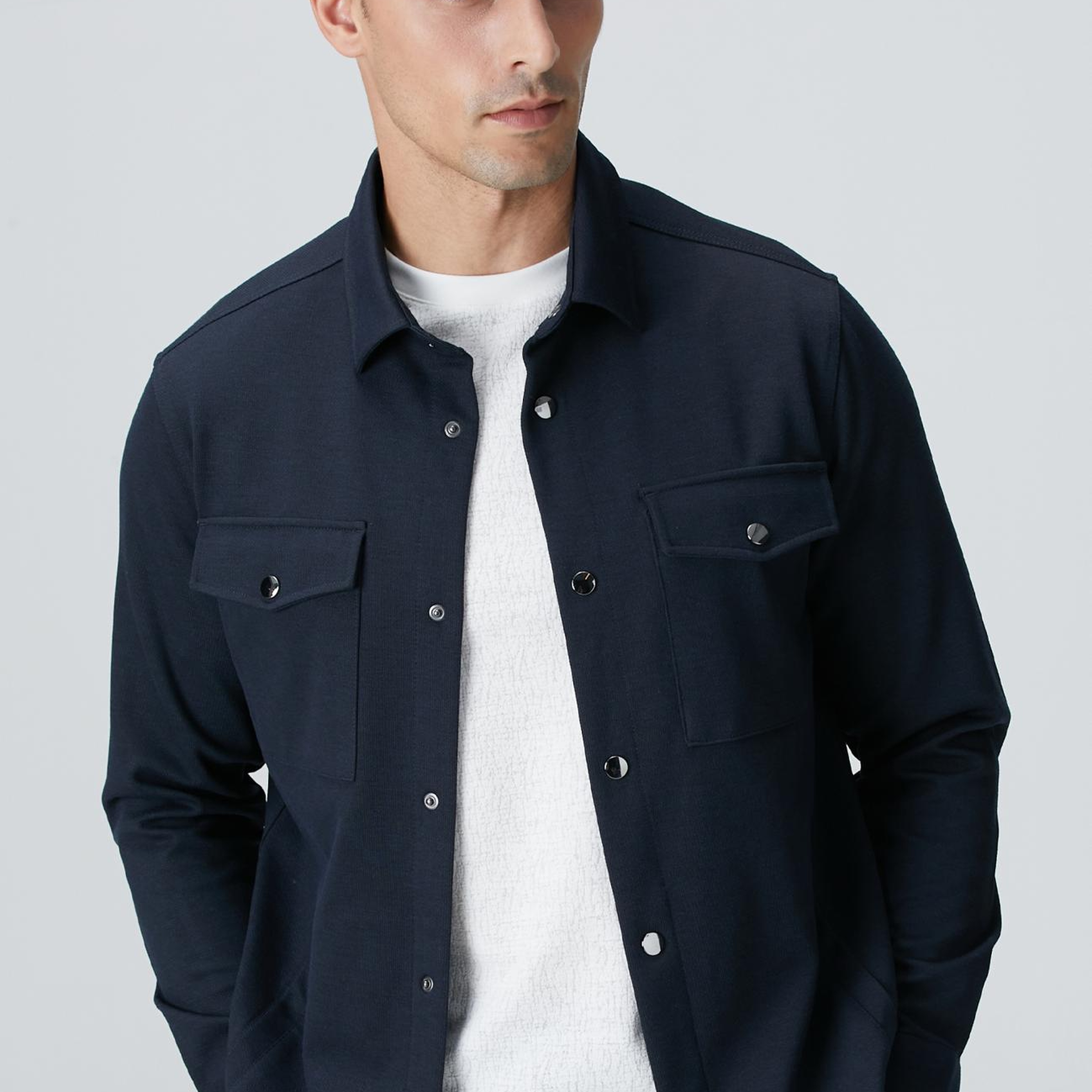 Network Erkek Lacivert Dış Gömlek