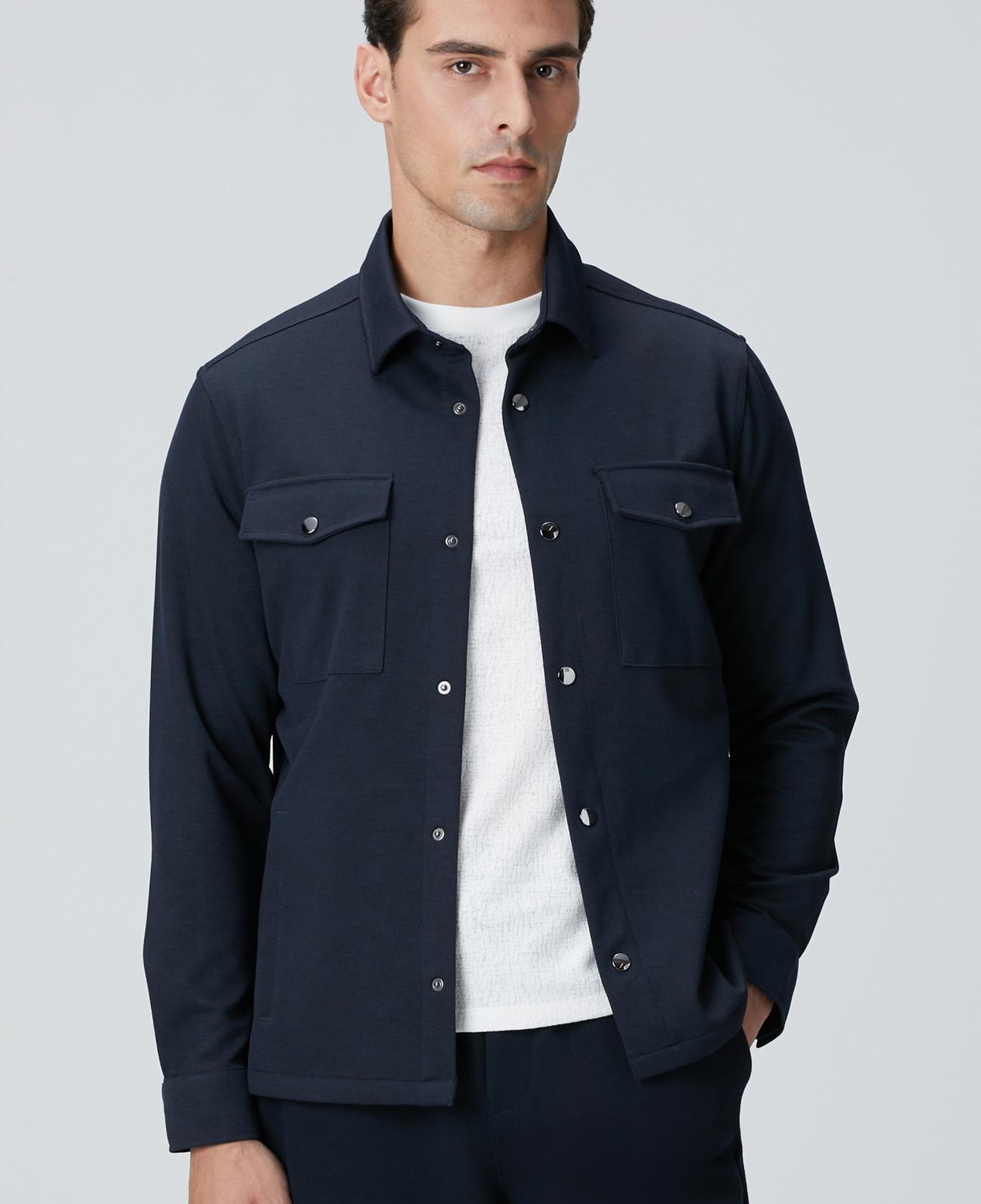Network Erkek Lacivert Dış Gömlek