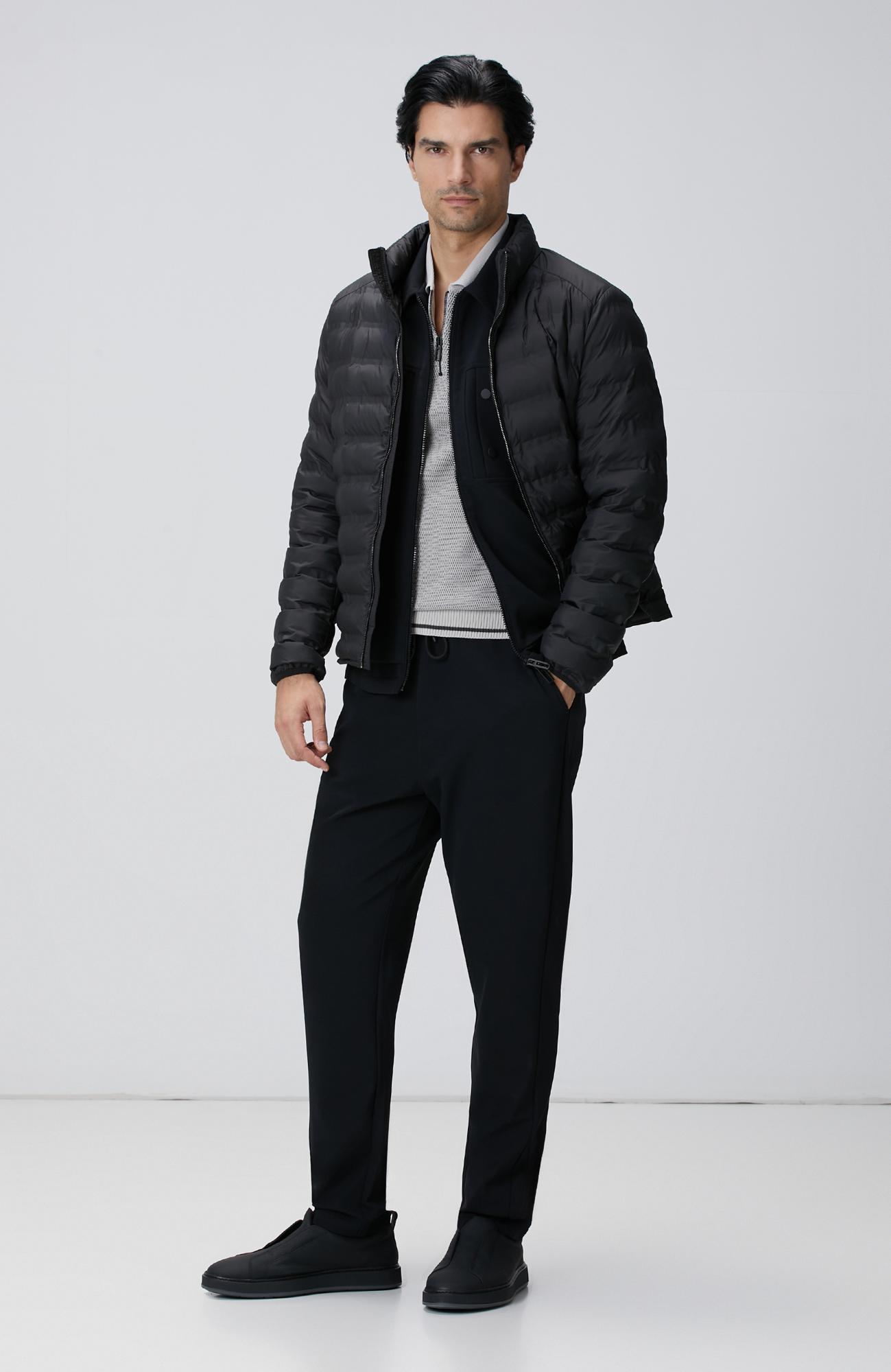 Network Erkek N-Tech Taş Polo Yaka Petek Desenli Triko Kazak