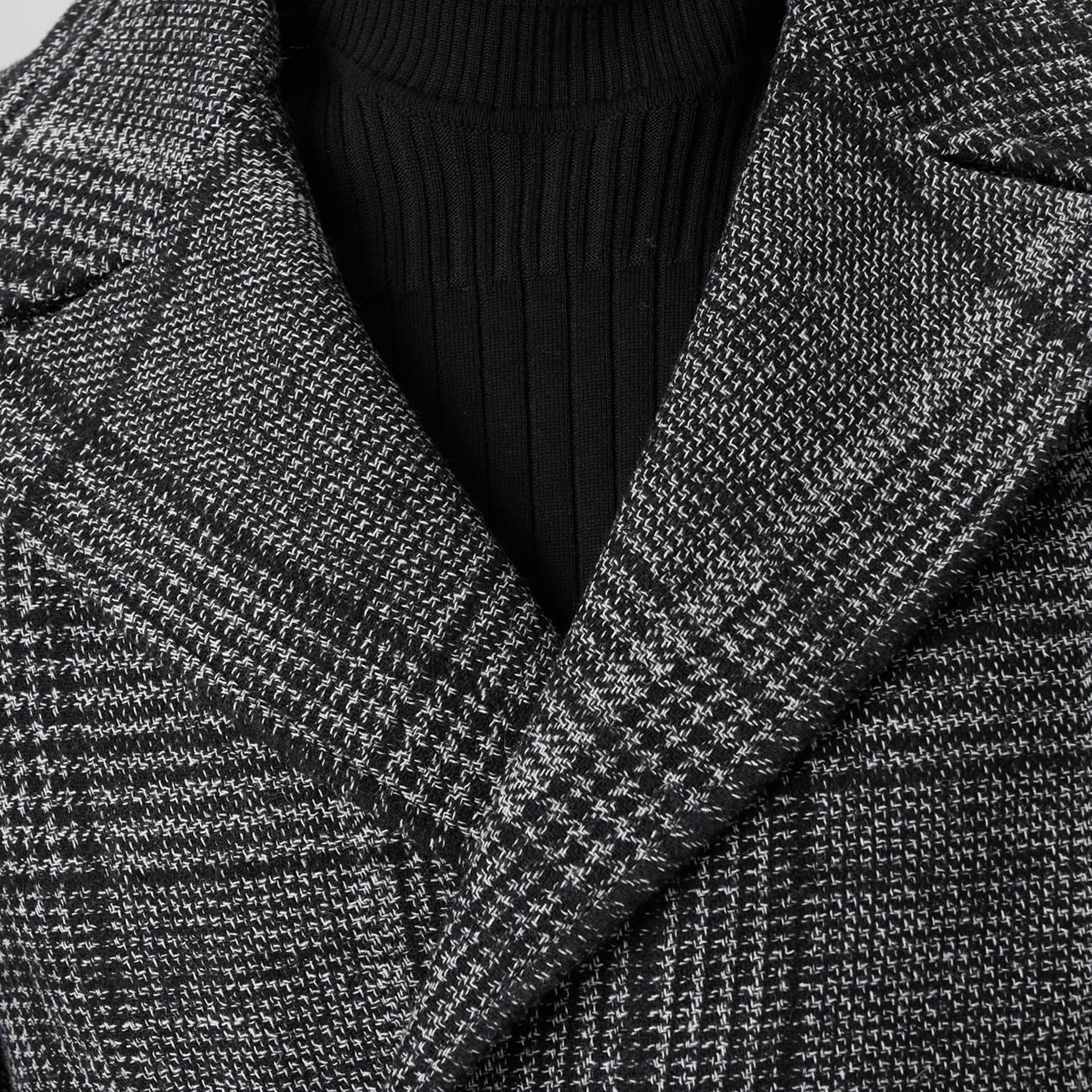 Network Erkek Siyah Yün Karışımlı Palto