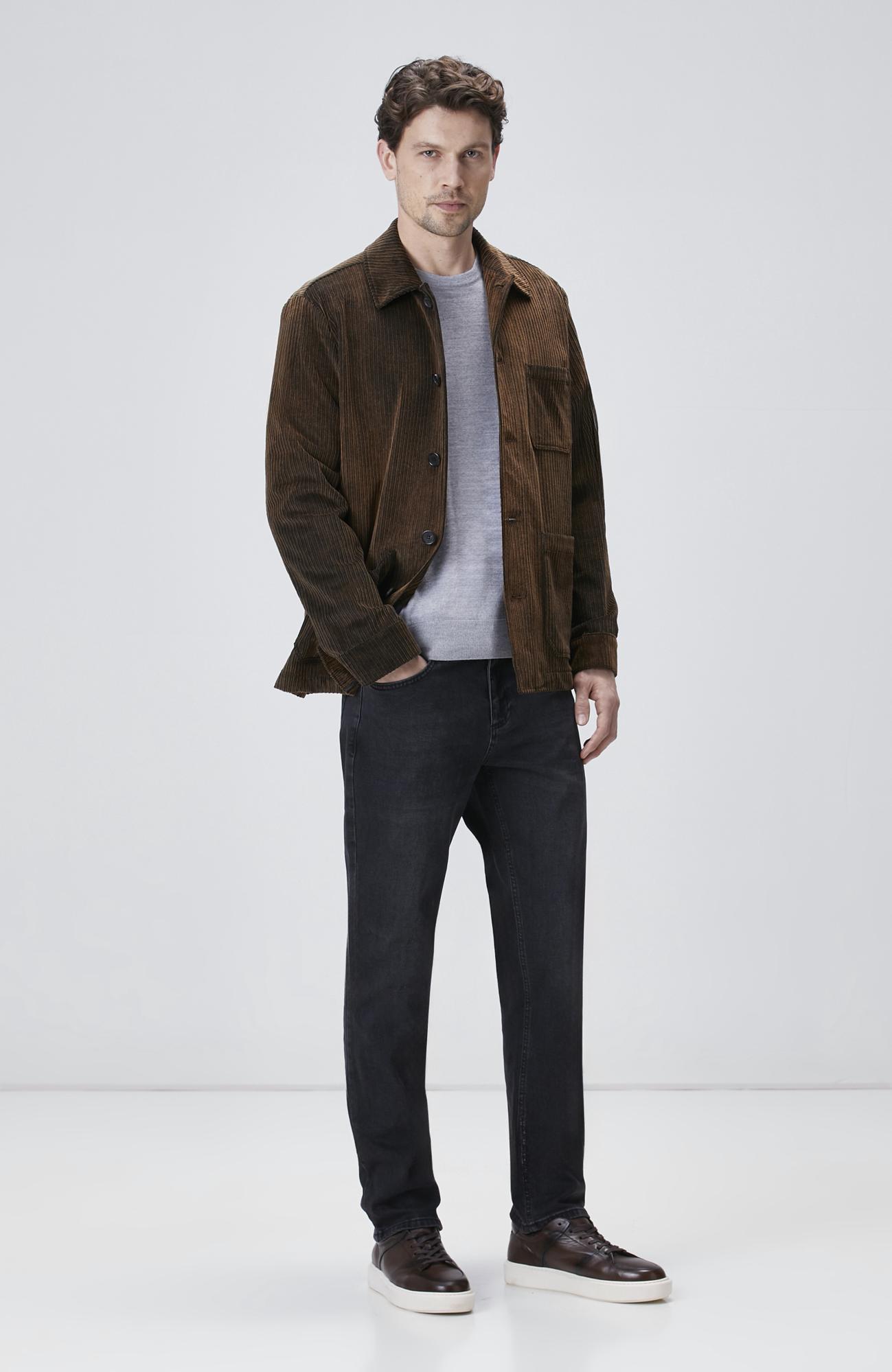 Network Erkek Kahverengi Fitilli Kadife Coat Ceket