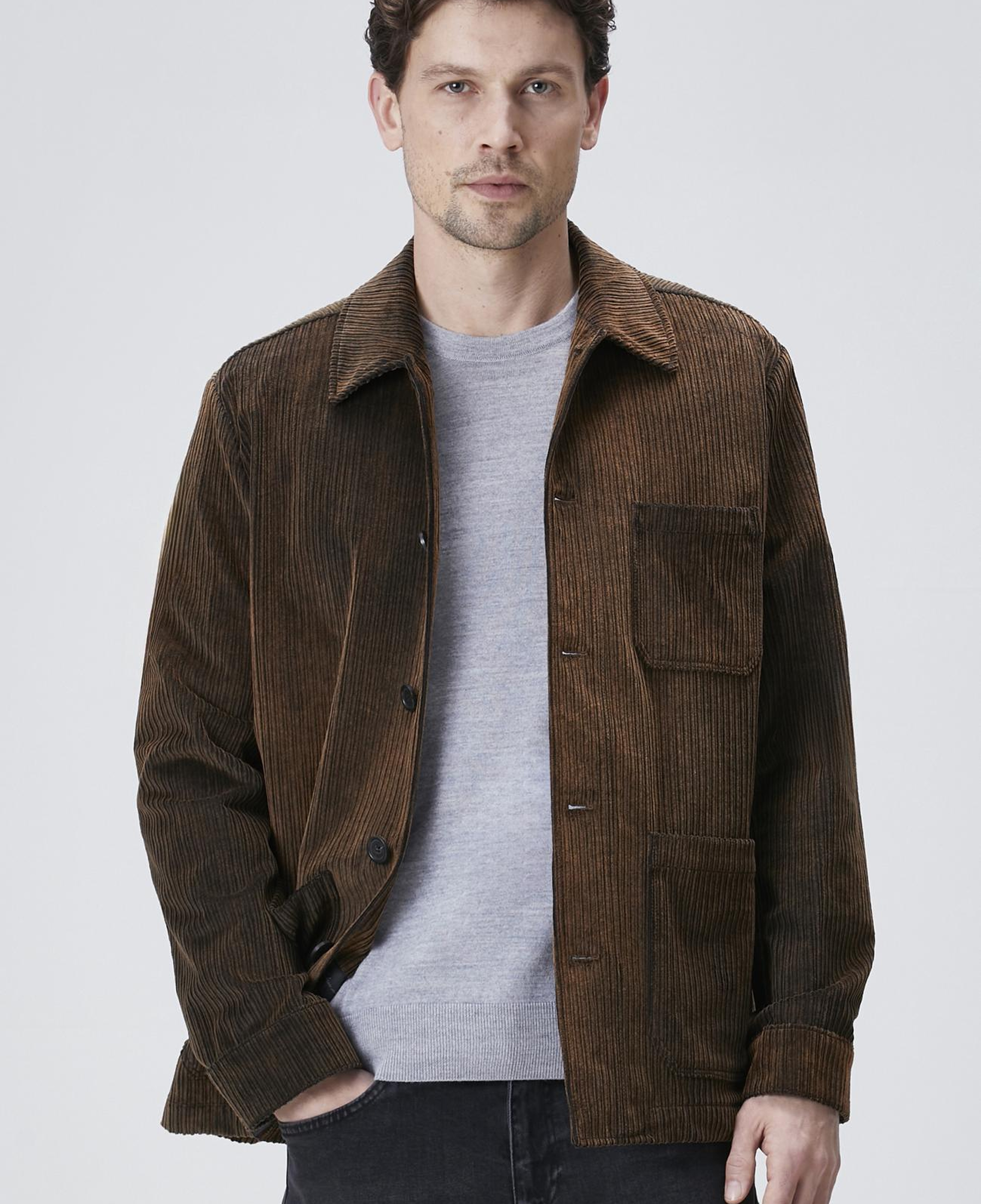 Network Erkek Kahverengi Fitilli Kadife Coat Ceket