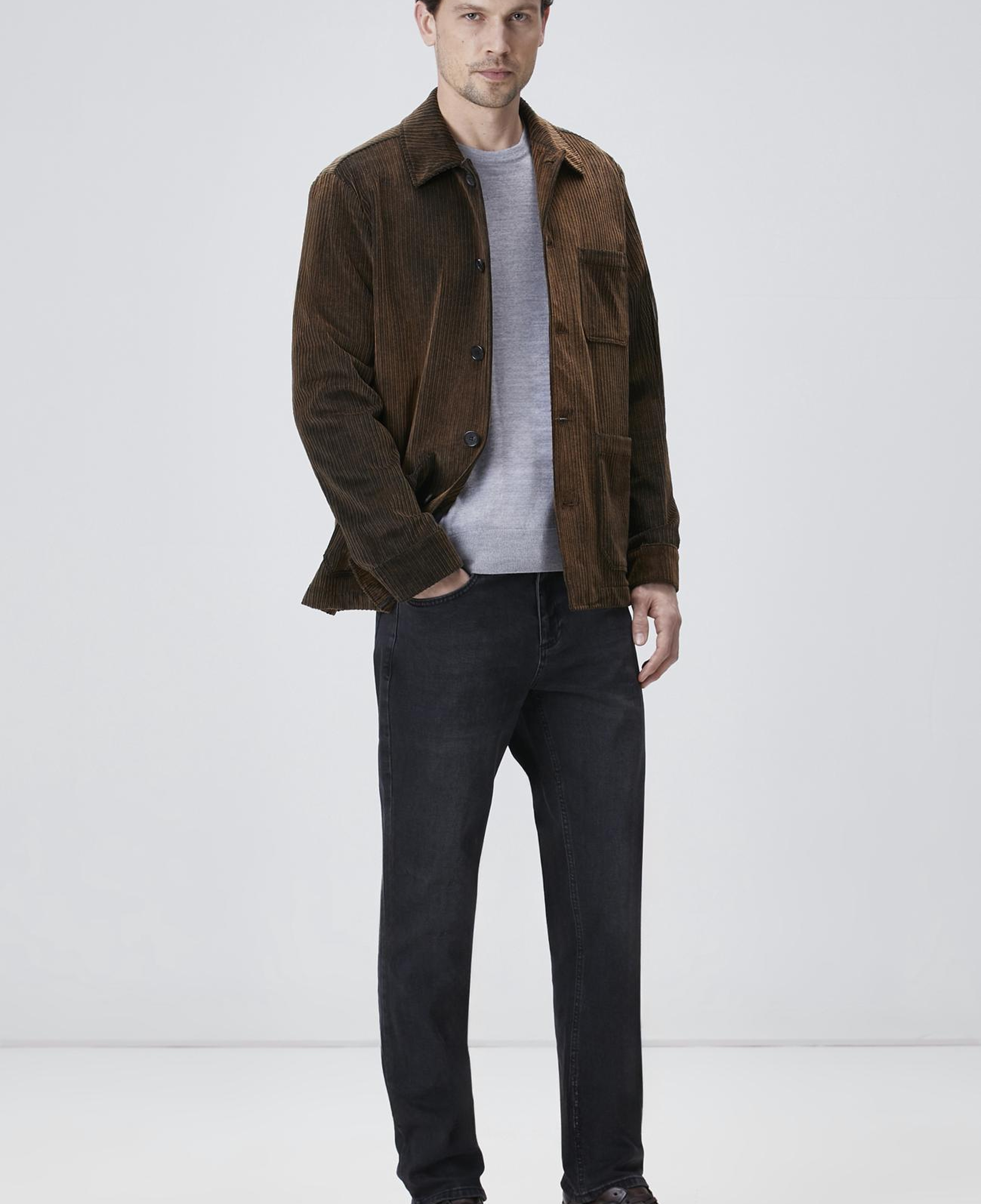 Network Erkek Kahverengi Fitilli Kadife Coat Ceket