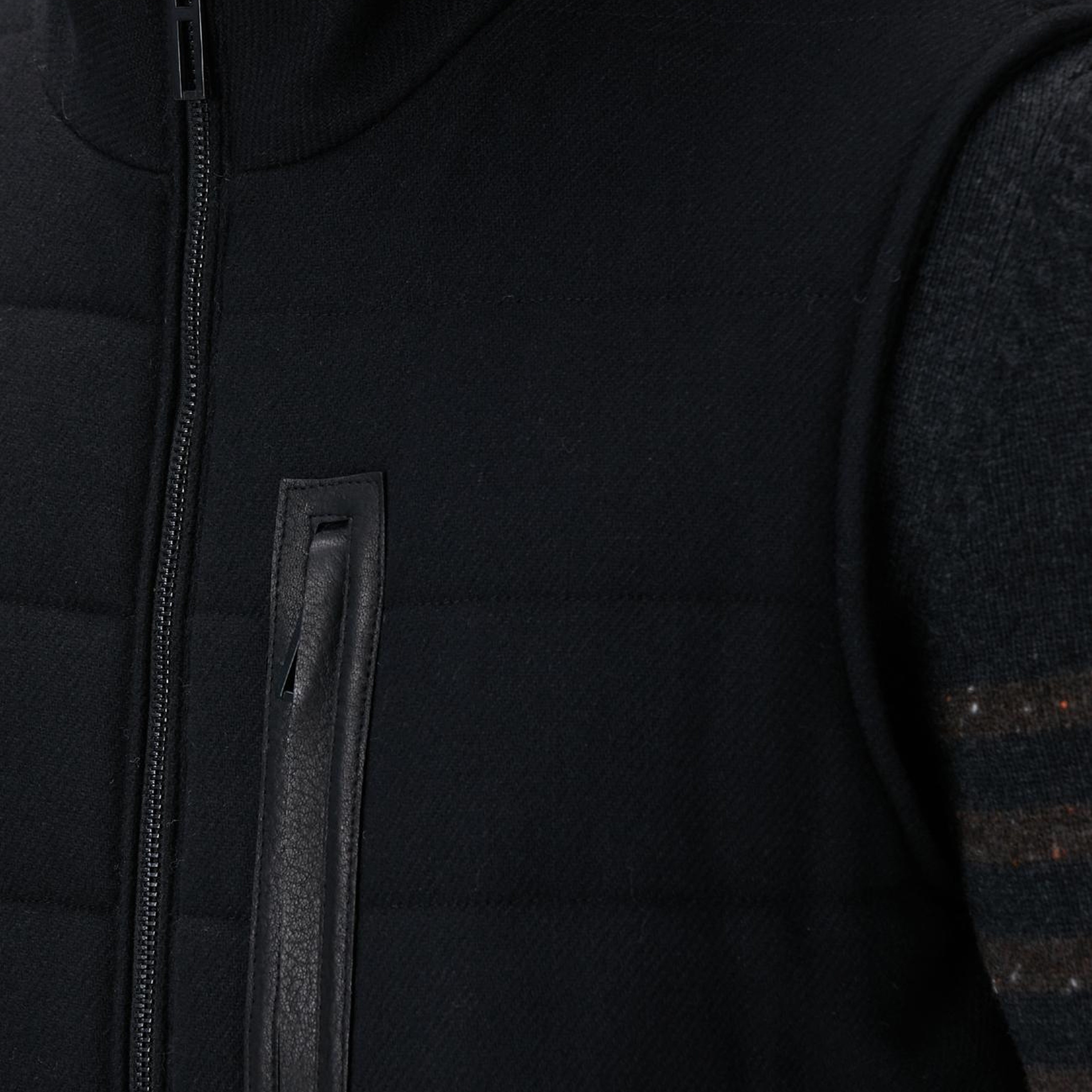 Network Erkek Siyah Yün Karışımlı Flanel Dik Yaka Casual Yelek