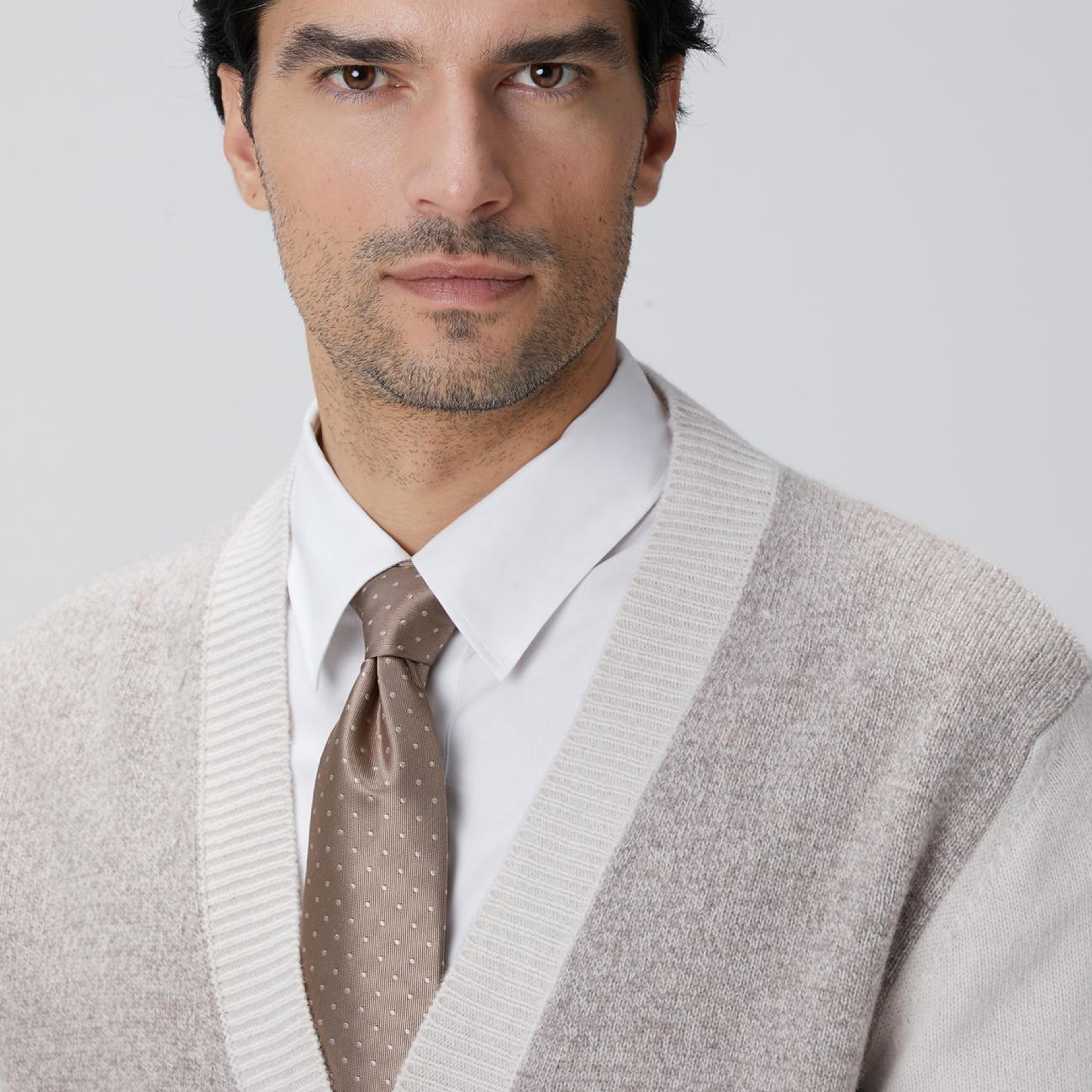 Network Erkek Limited Bej Melanj Yün Kaşmir Karışımlı Hırka