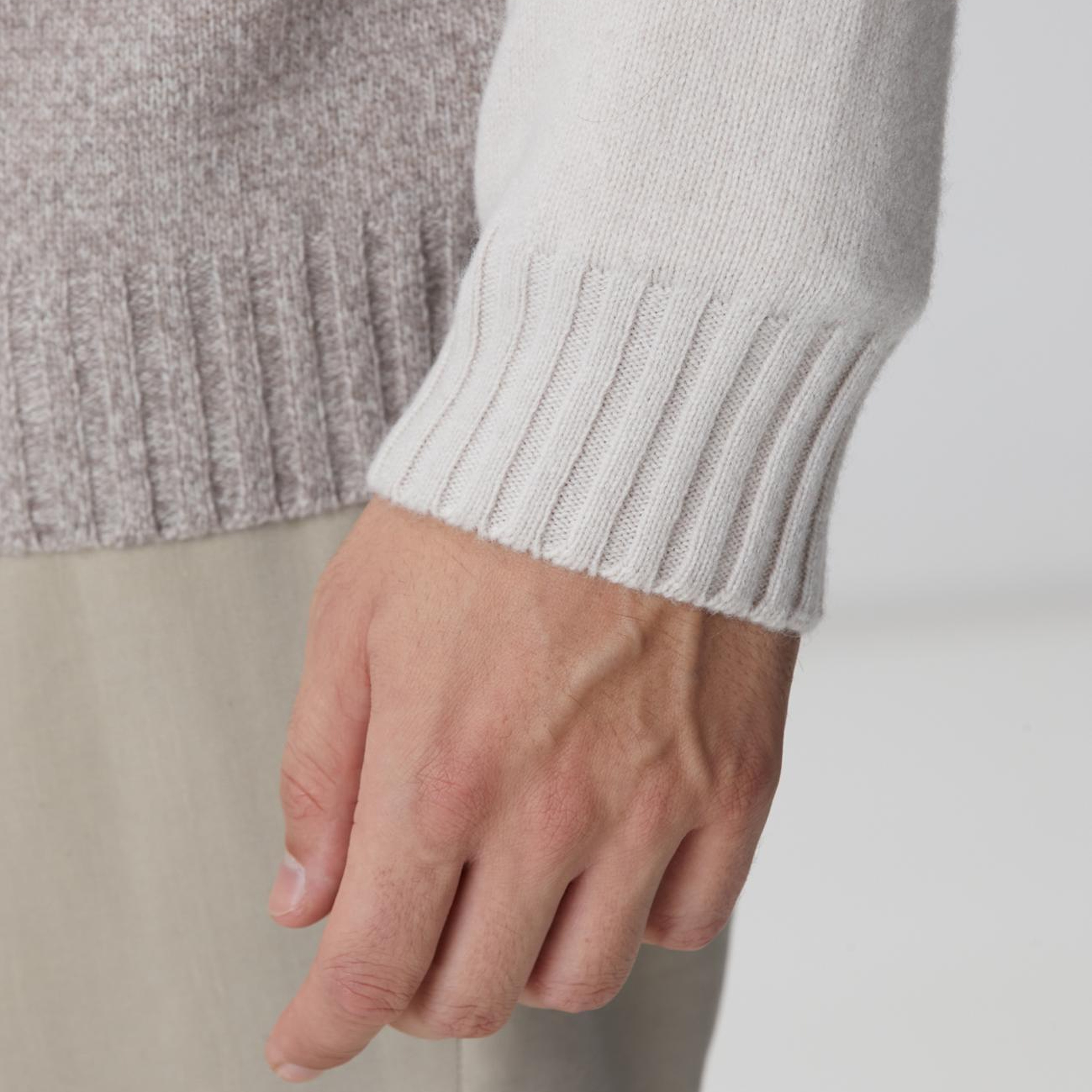 Network Erkek Limited Bej Melanj Yün Kaşmir Karışımlı Hırka