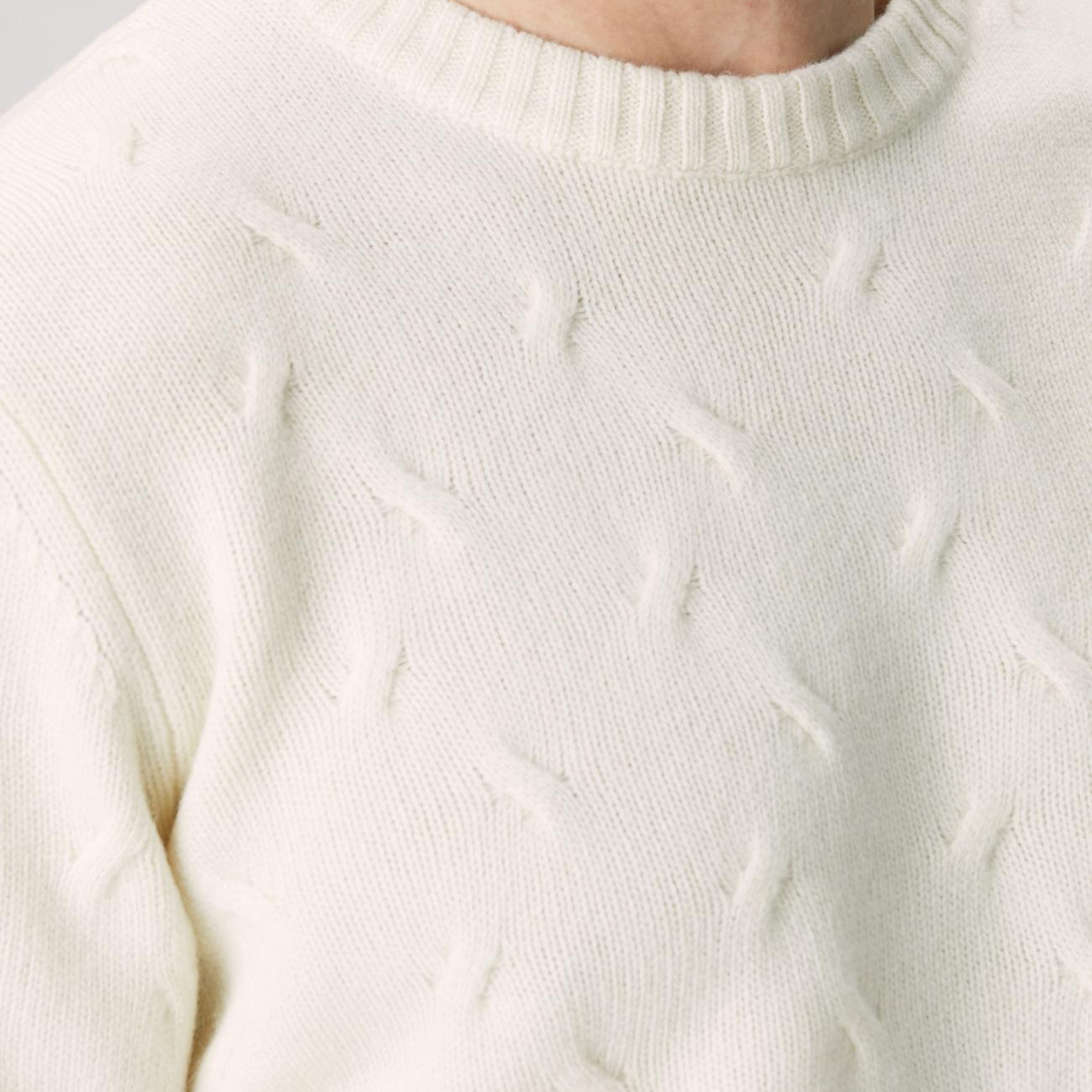 Network Erkek Limited Kırık Beyaz Yün Kaşmir Karışımlı Triko