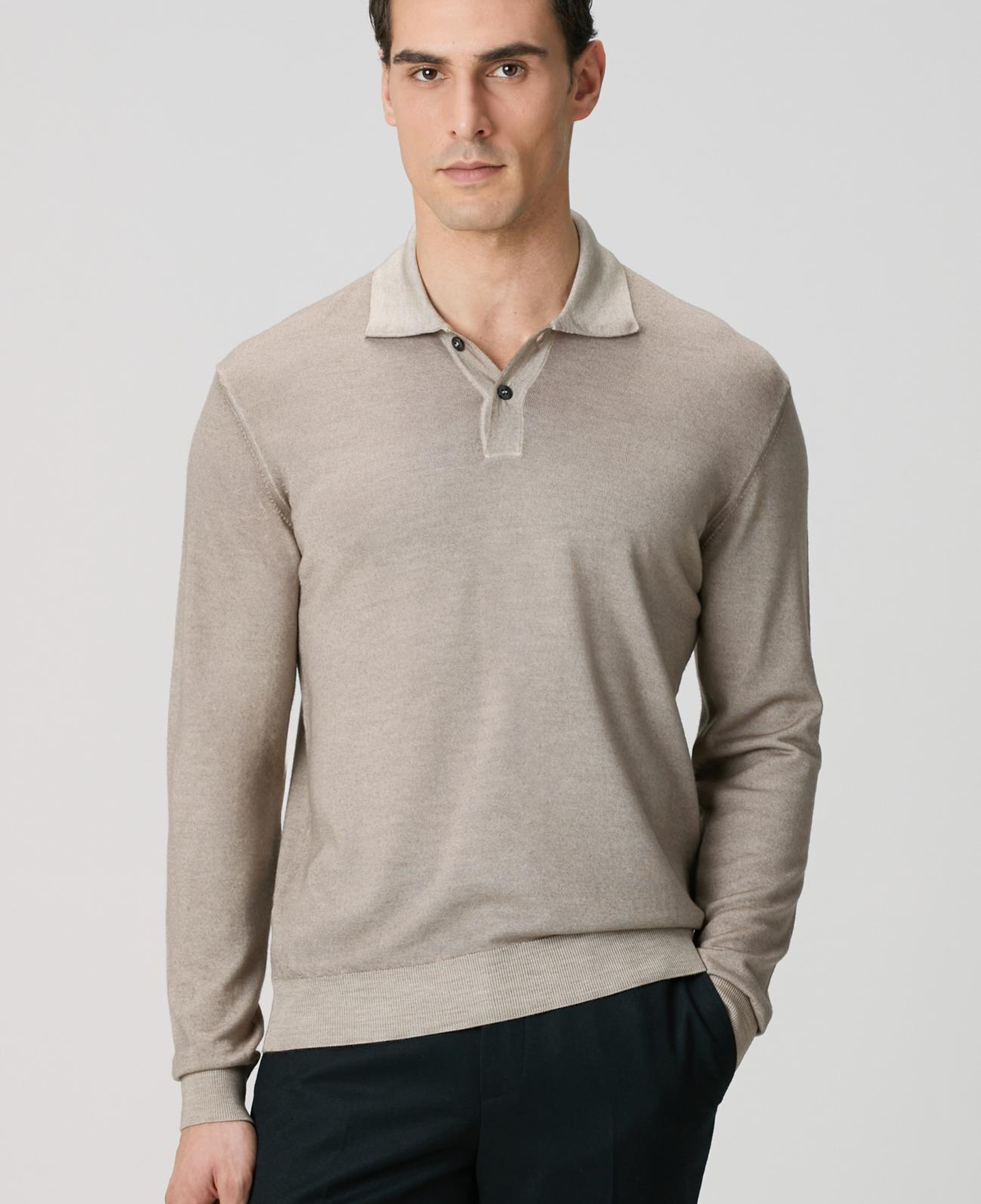 Network Erkek Limited Bej Melanj Yün Triko Kazak