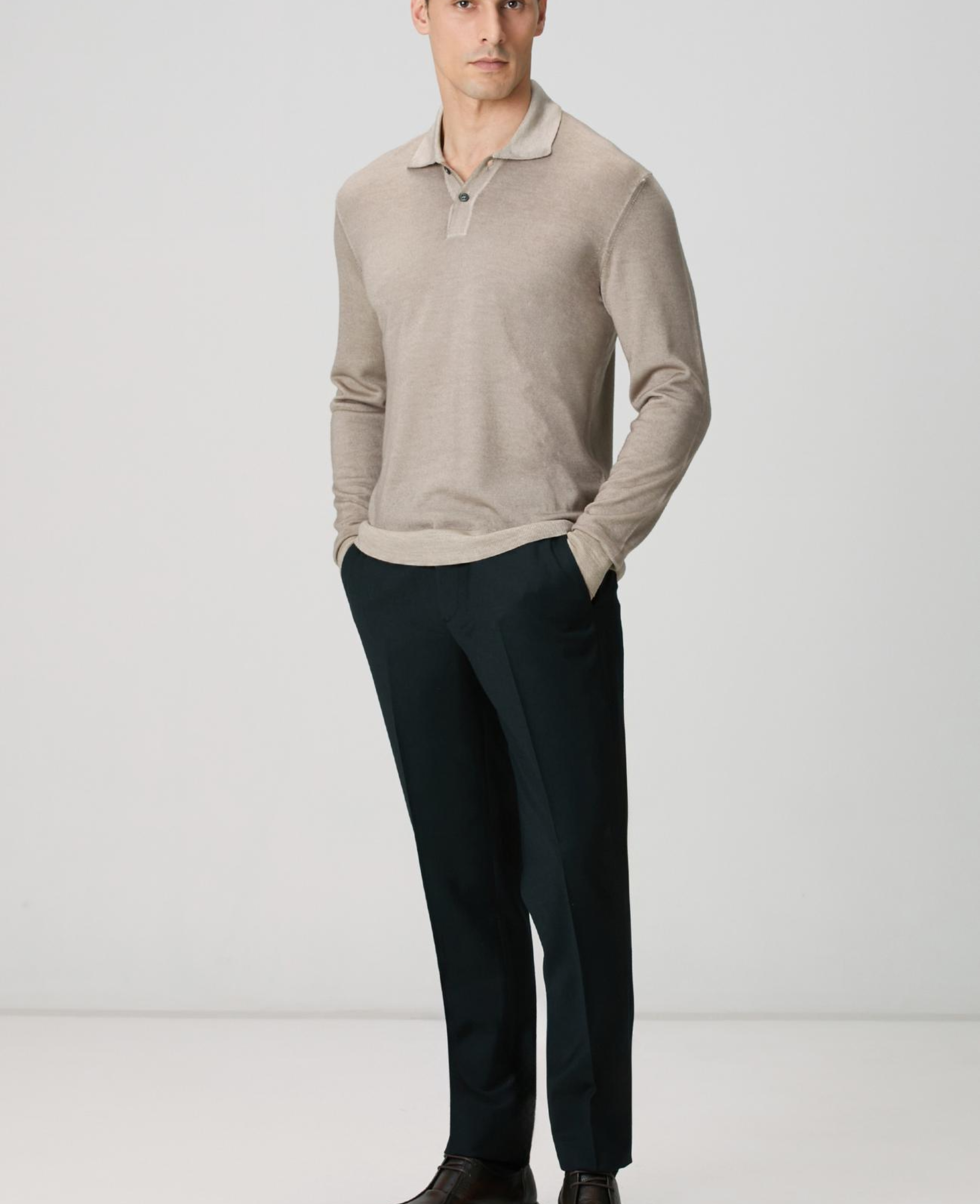 Network Erkek Limited Bej Melanj Yün Triko Kazak