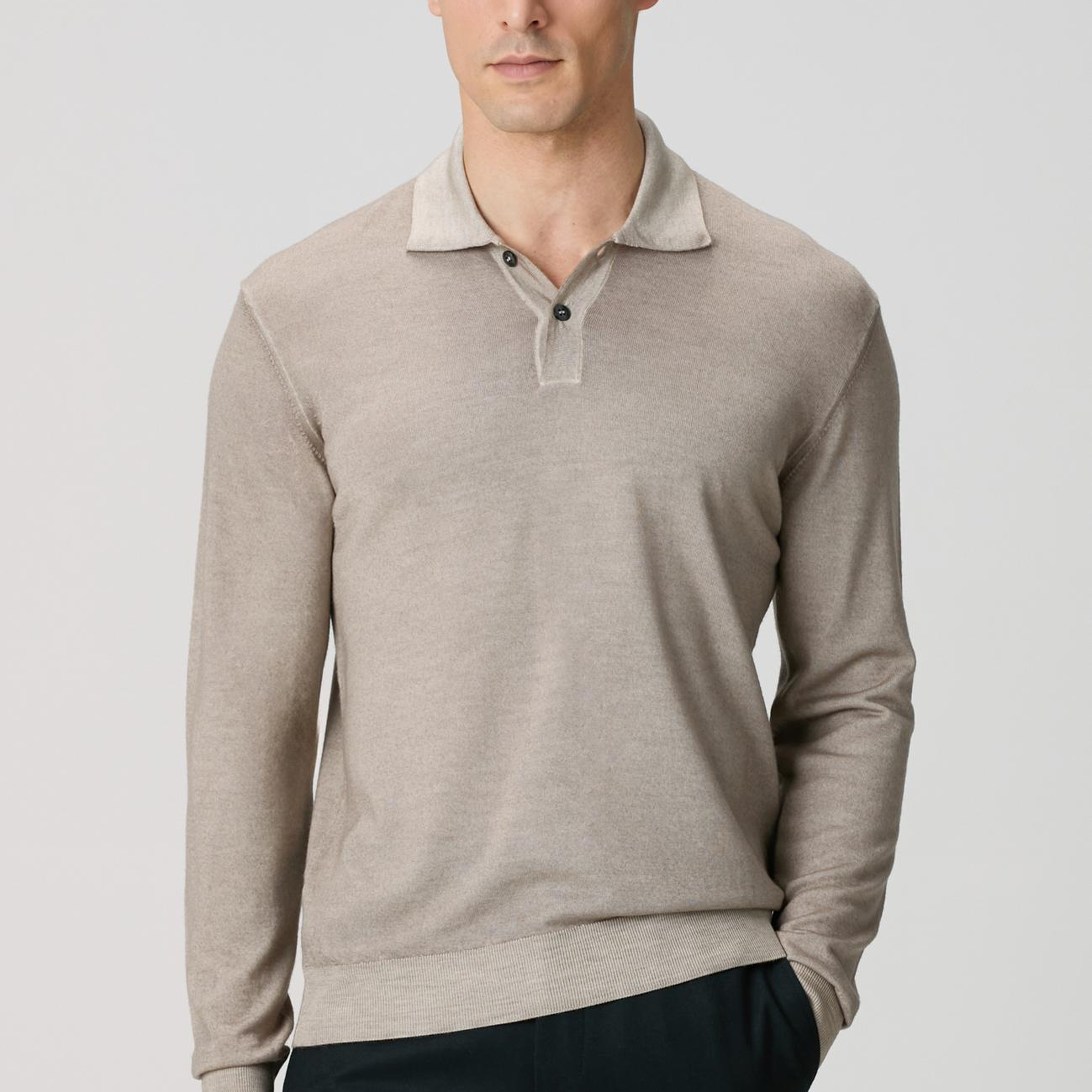 Network Erkek Limited Bej Melanj Yün Triko Kazak